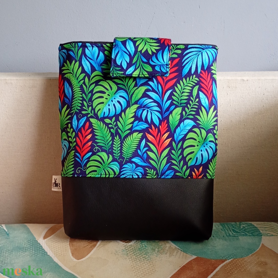 Élénk levélmintás könyvtok - könyv & zene - könyvtok - Meska.hu