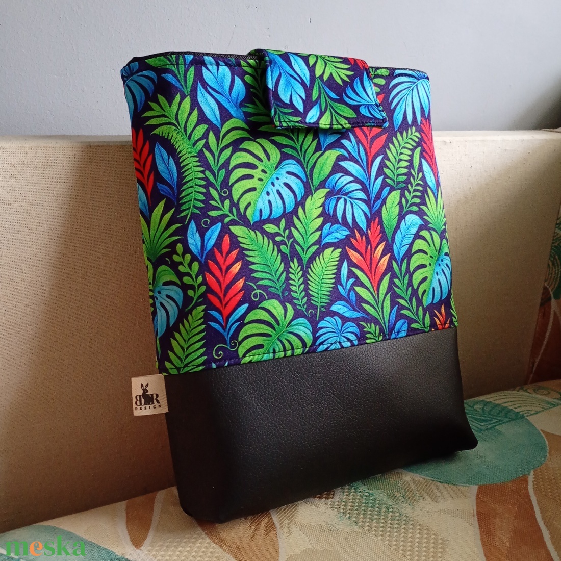 Élénk levélmintás könyvtok - könyv & zene - könyvtok - Meska.hu