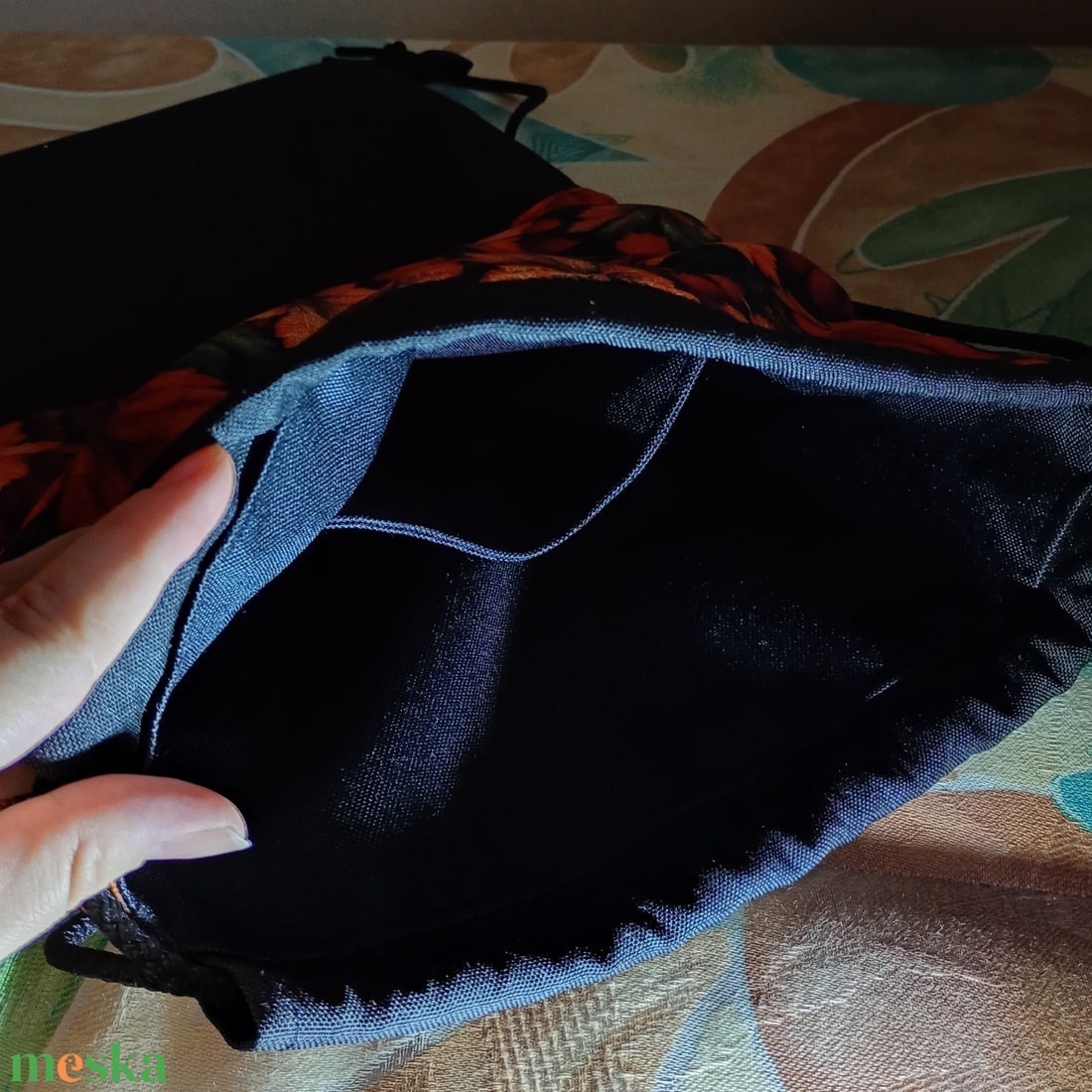 Őszi levélmintás tornazsák - táska & tok - hátizsák - tornazsák, gymbag - Meska.hu