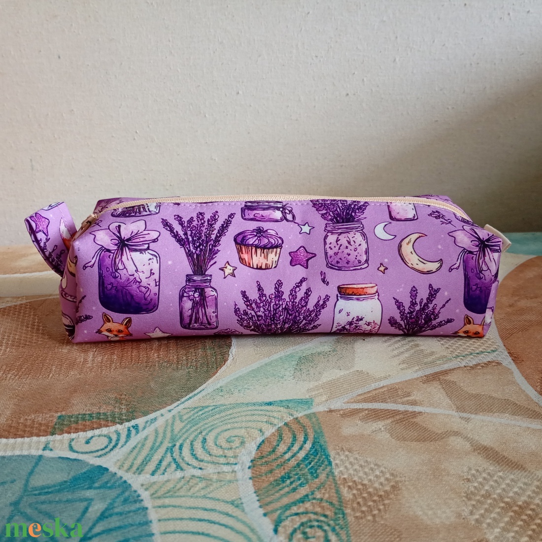 Levendulamintás tolltartó - otthon & életmód - papír, írószer - tolltartó & ceruzatekercs - Meska.hu