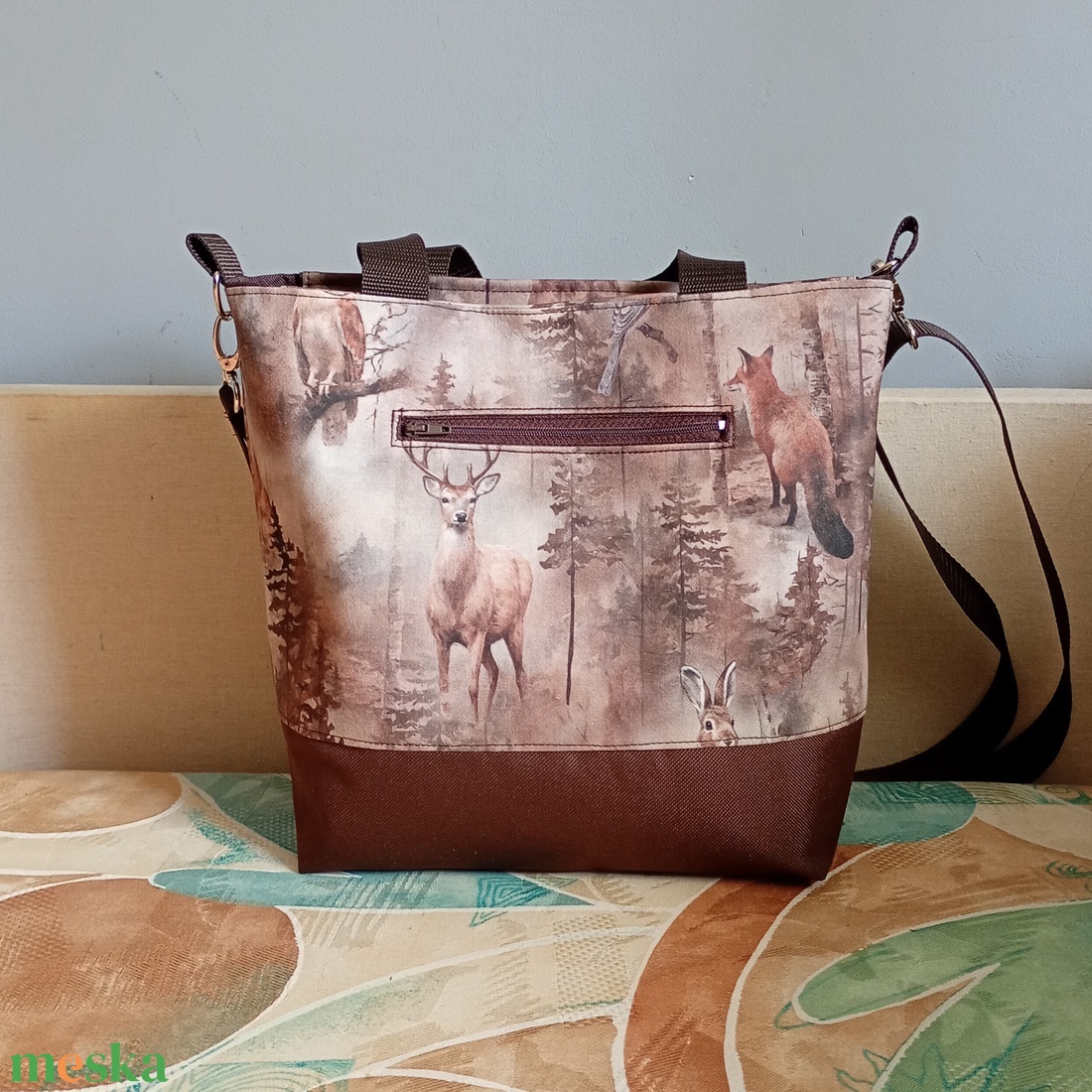 Erdei állatos válltáska - táska & tok - kézitáska & válltáska - válltáska - Meska.hu