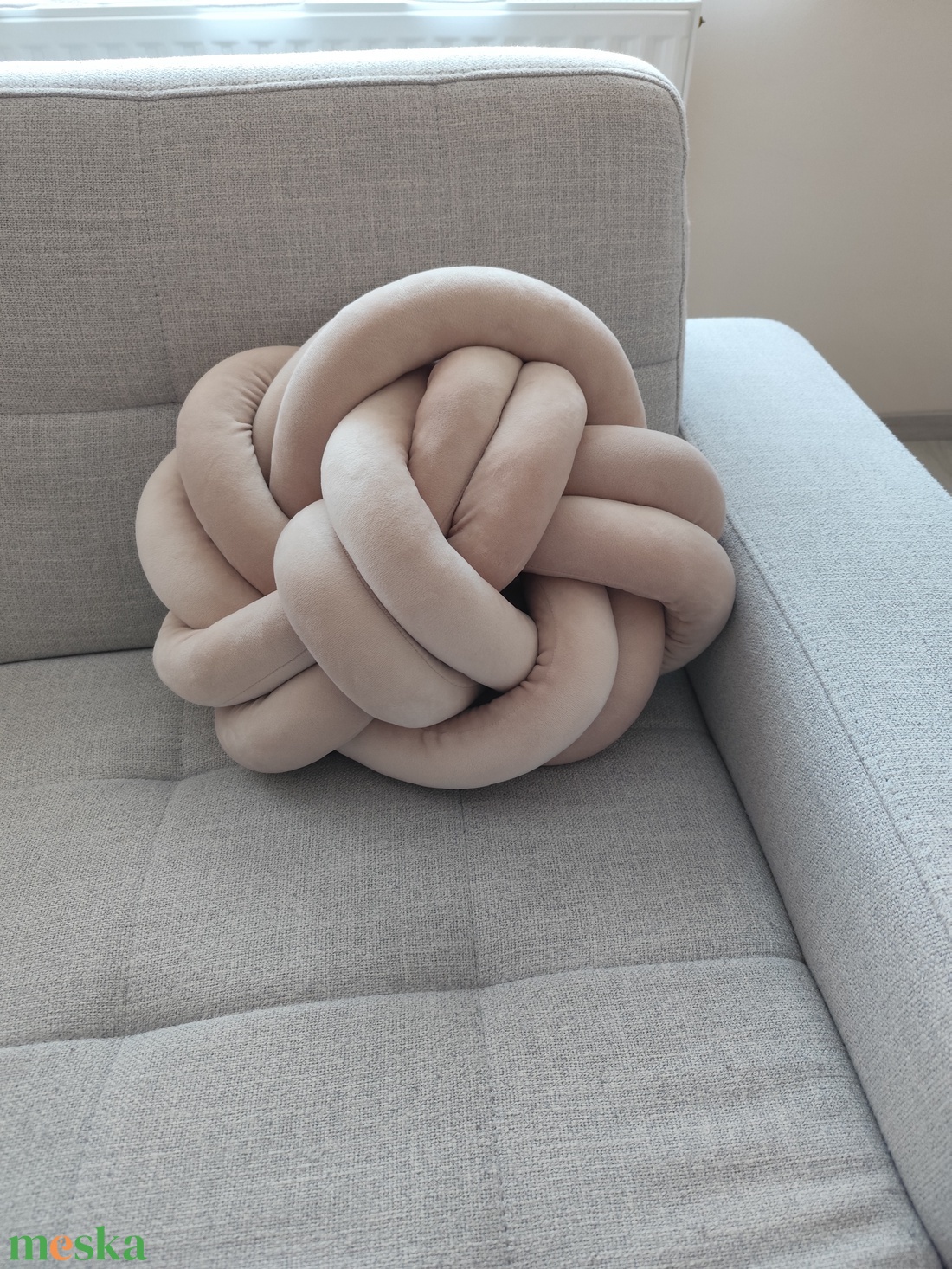 Fonott csomópárna  - otthon & életmód - lakástextil - párna & párnahuzat - díszpárna (belsővel együtt) - Meska.hu