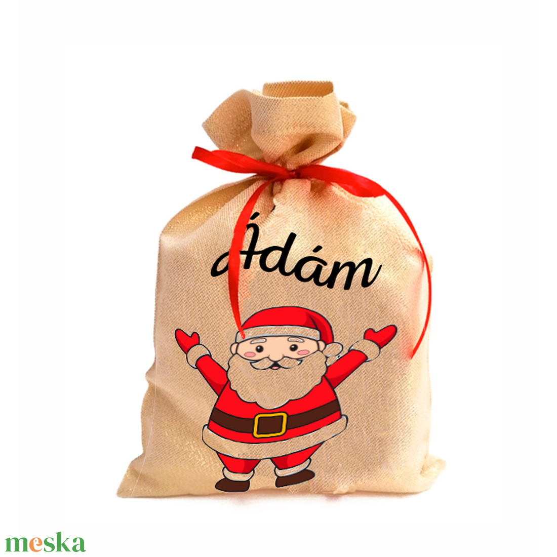 Arany színű mikulászsák - karácsony - mikulás - mikulás zsák - Meska.hu