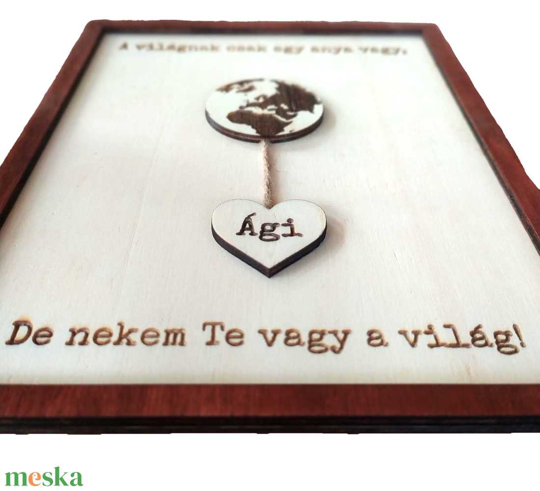 Anyák napi fa tábla - otthon & életmód - dekoráció - kép & falikép - fából készült kép - Meska.hu