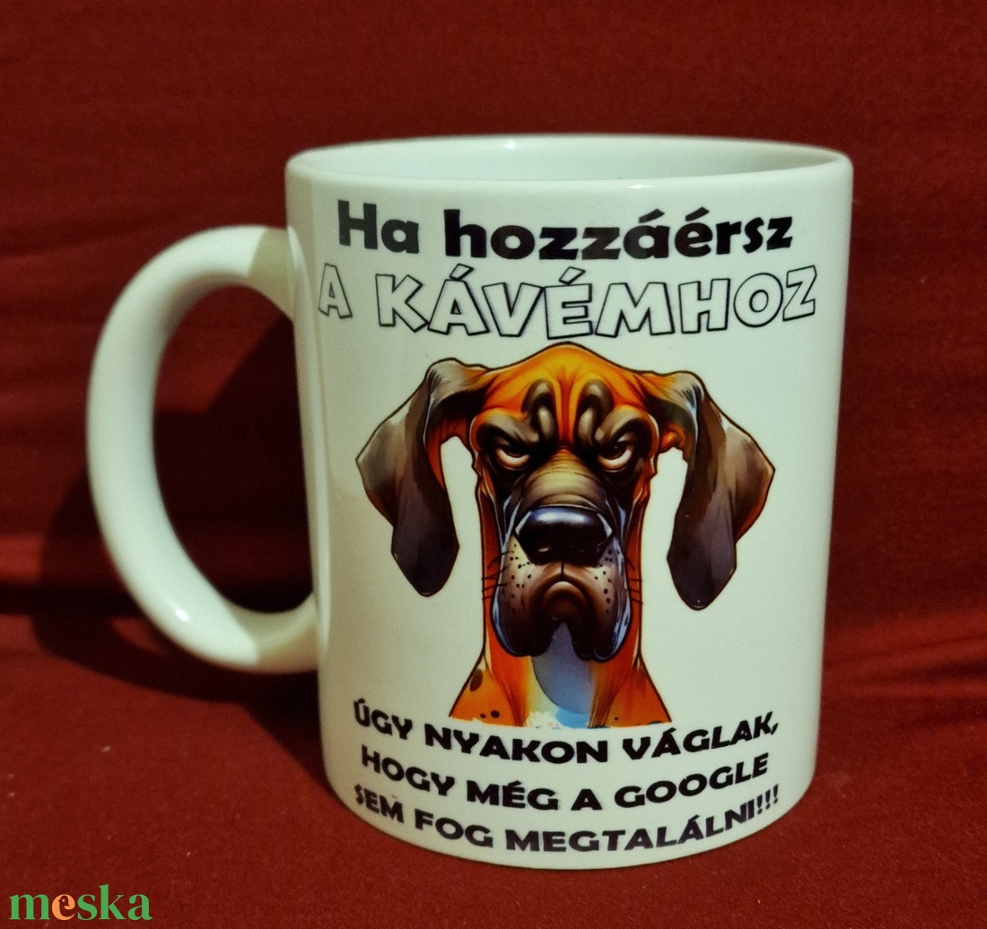 Vicces kutyás, kávésbögre, Google sem fog... - otthon & életmód - konyhafelszerelés, tálalás - tálalás - bögre & csésze - Meska.hu
