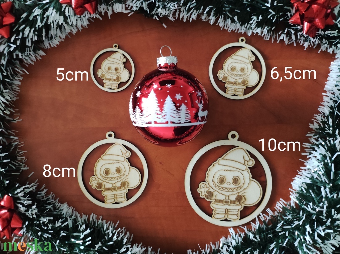 Labubu karácsonyfadísz - karácsony - karácsonyi lakásdekoráció - karácsonyfadíszek - Meska.hu