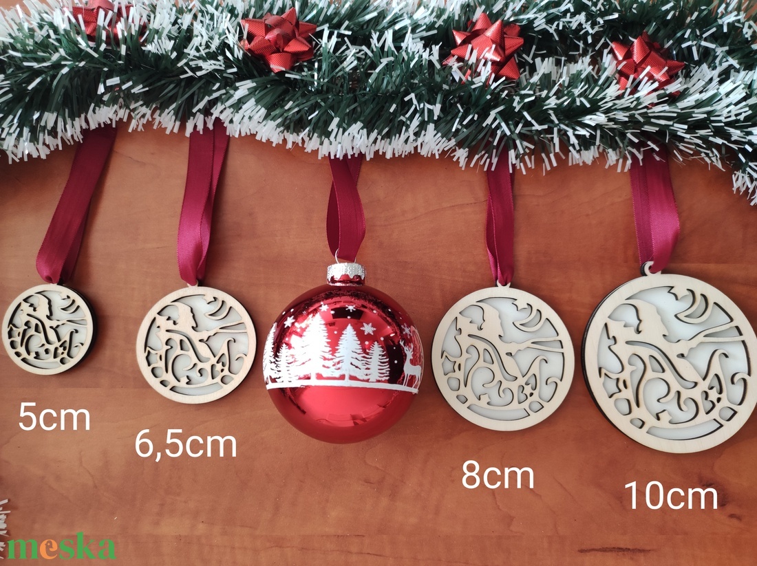 Lézervágott karácsonyfadísz 30 választható dizájn - karácsony - karácsonyi lakásdekoráció - karácsonyfadíszek - Meska.hu