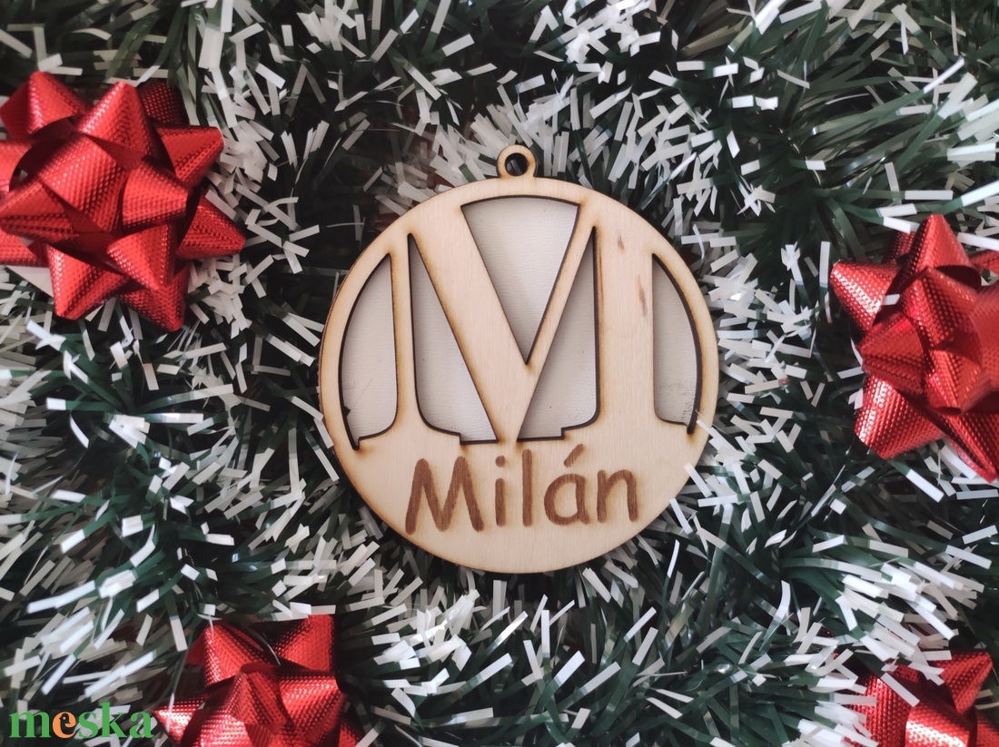 Névre szóló kezdőbetűs fadísz - karácsony - karácsonyi lakásdekoráció - karácsonyfadíszek - Meska.hu