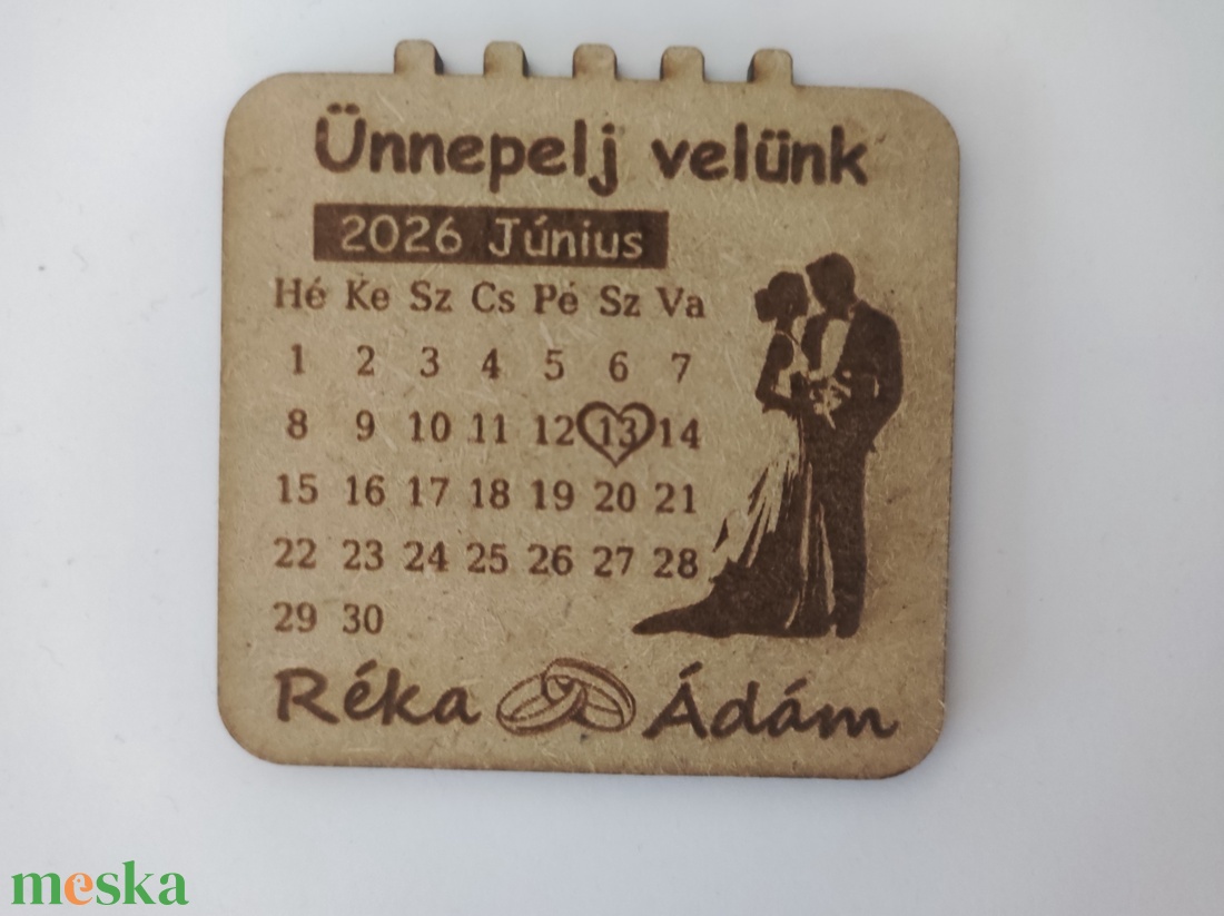 Esküvői meghívó - Dátum emlékeztető - esküvő - meghívó & kártya - meghívó - Meska.hu