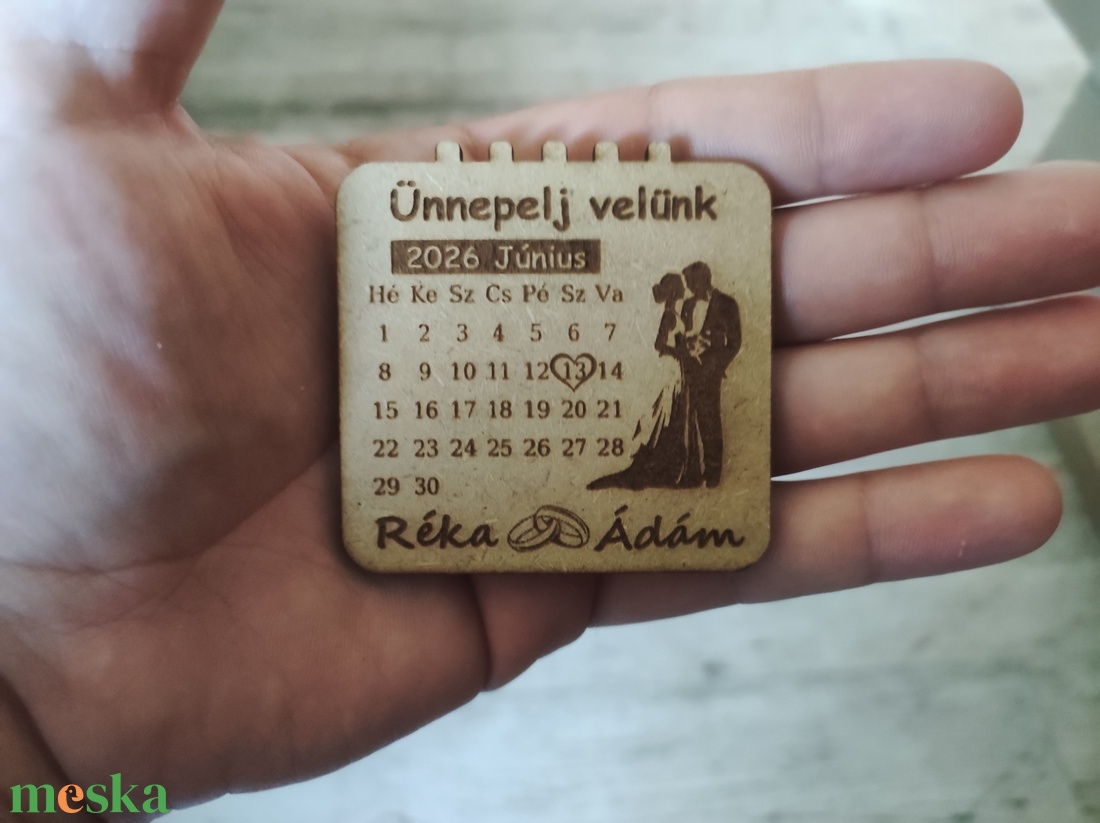 Esküvői meghívó - Dátum emlékeztető - esküvő - meghívó & kártya - meghívó - Meska.hu