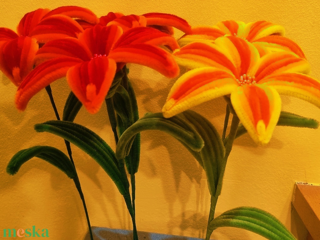 Zsenília fantázia virág  - otthon & életmód - dekoráció - virágdísz és tartó - csokor & virágdísz - Meska.hu