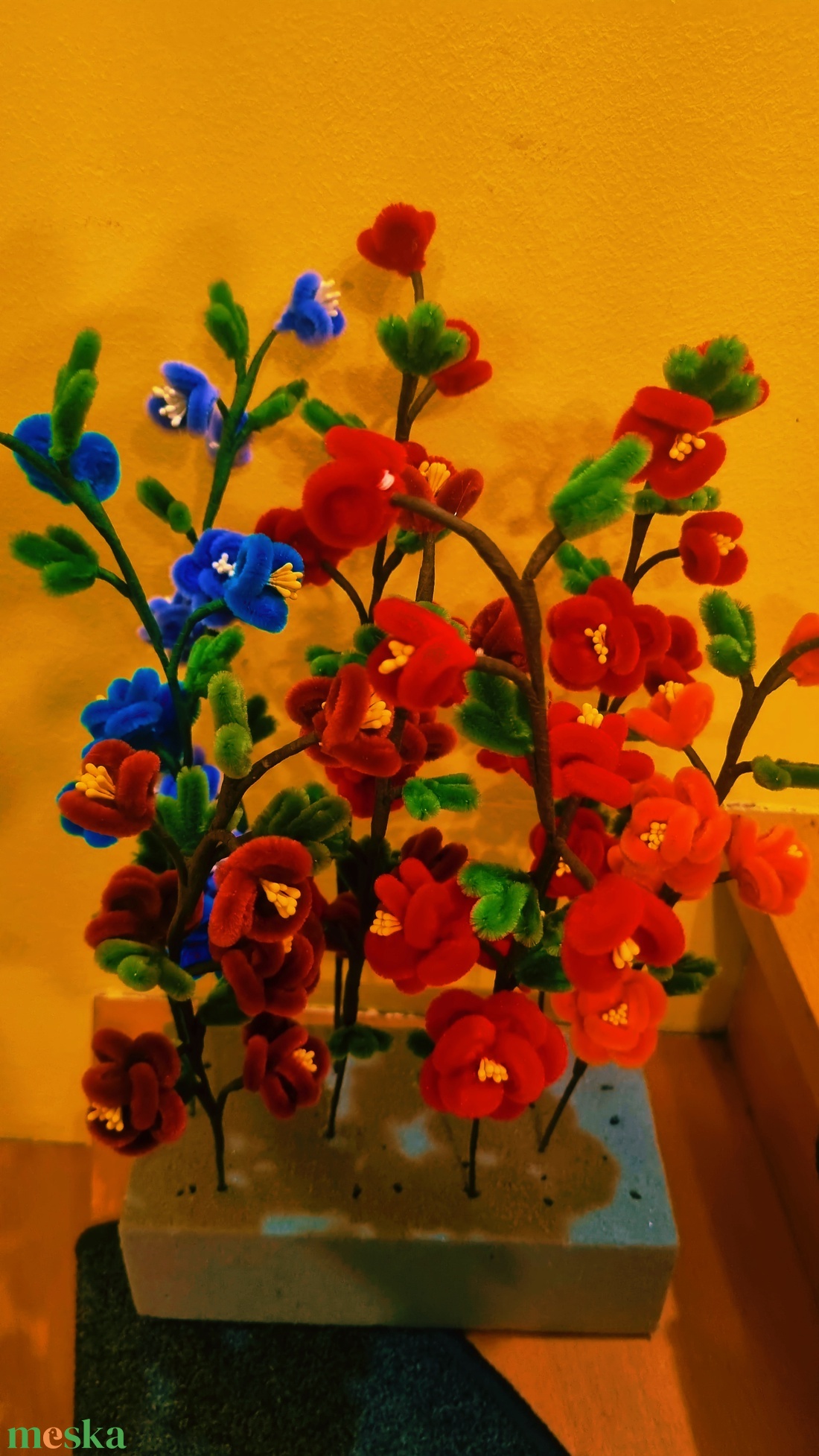 Zsenília virág 1db - otthon & életmód - dekoráció - virágdísz és tartó - csokor & virágdísz - Meska.hu