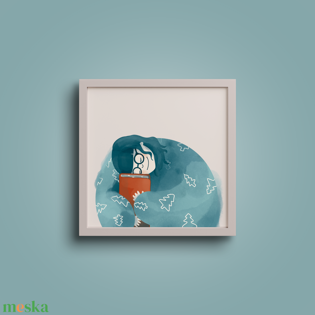 Téli olvasás print - művészet - grafika & illusztráció - digitális - Meska.hu