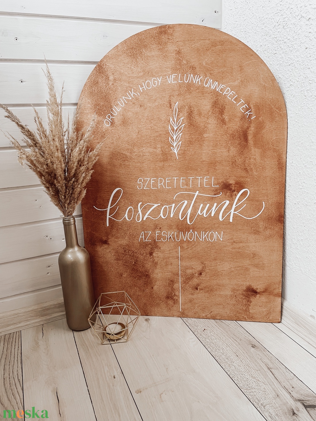 Boltíves esküvői köszöntő fatábla - esküvő - dekoráció - tábla & jelzés - Meska.hu