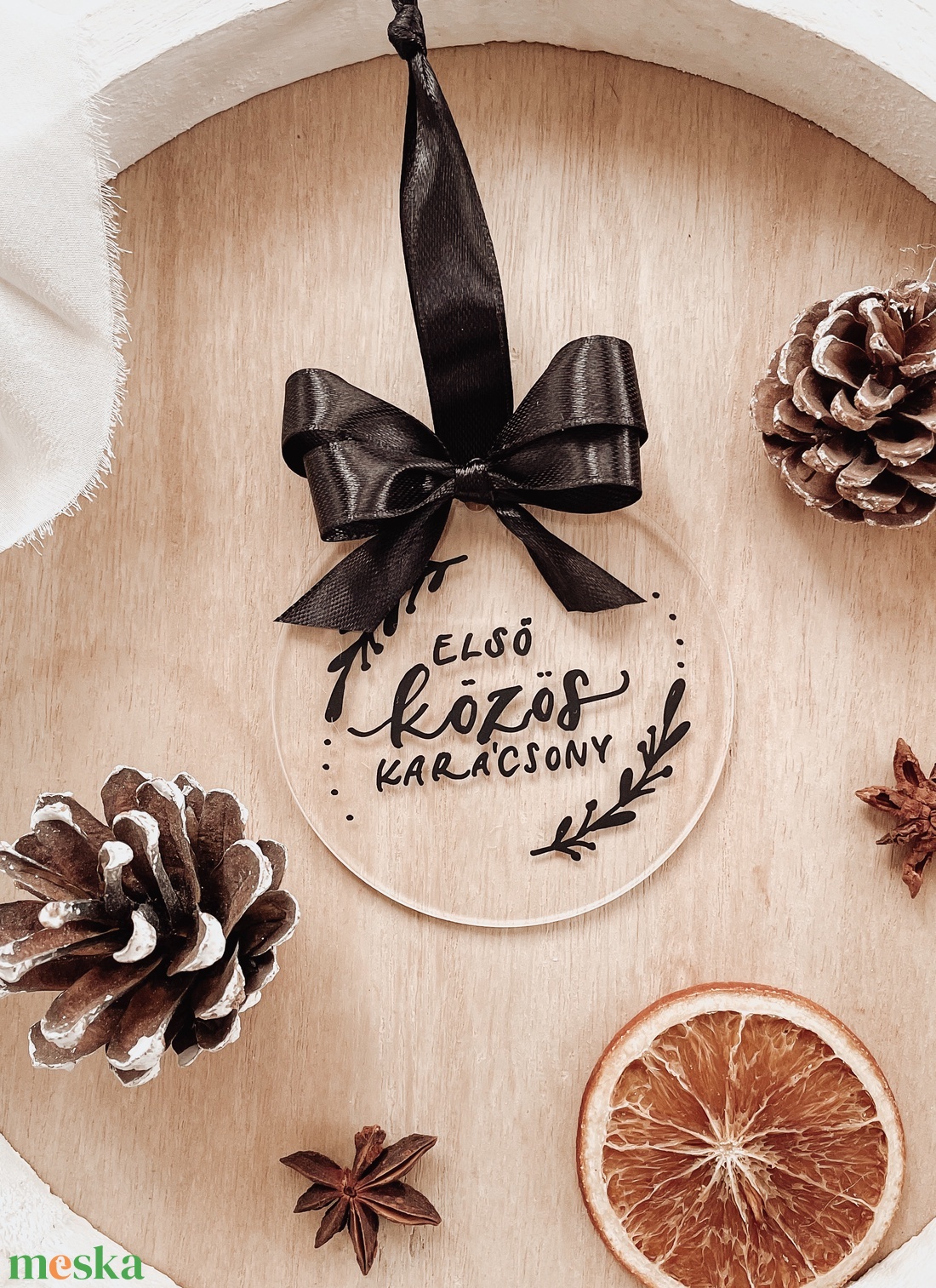 Kör plexi karácsonyfadísz  - karácsony - karácsonyi lakásdekoráció - karácsonyfadíszek - Meska.hu