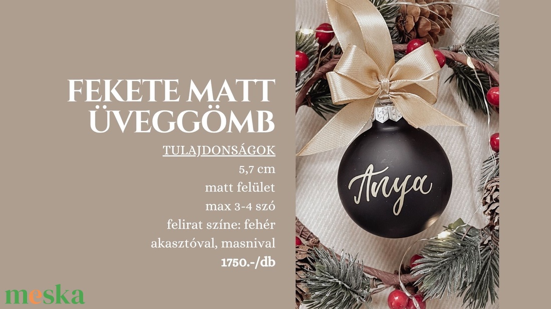 Egyedi feliratú karácsonyi üveggömb - fekete matt - karácsony - karácsonyi lakásdekoráció - karácsonyfadíszek - Meska.hu Egyedi feliratú karácsonyi üveggömb - fekete matt - karácsony - karácsonyi lakásdekoráció - karácsonyfadíszek - Meska.hu