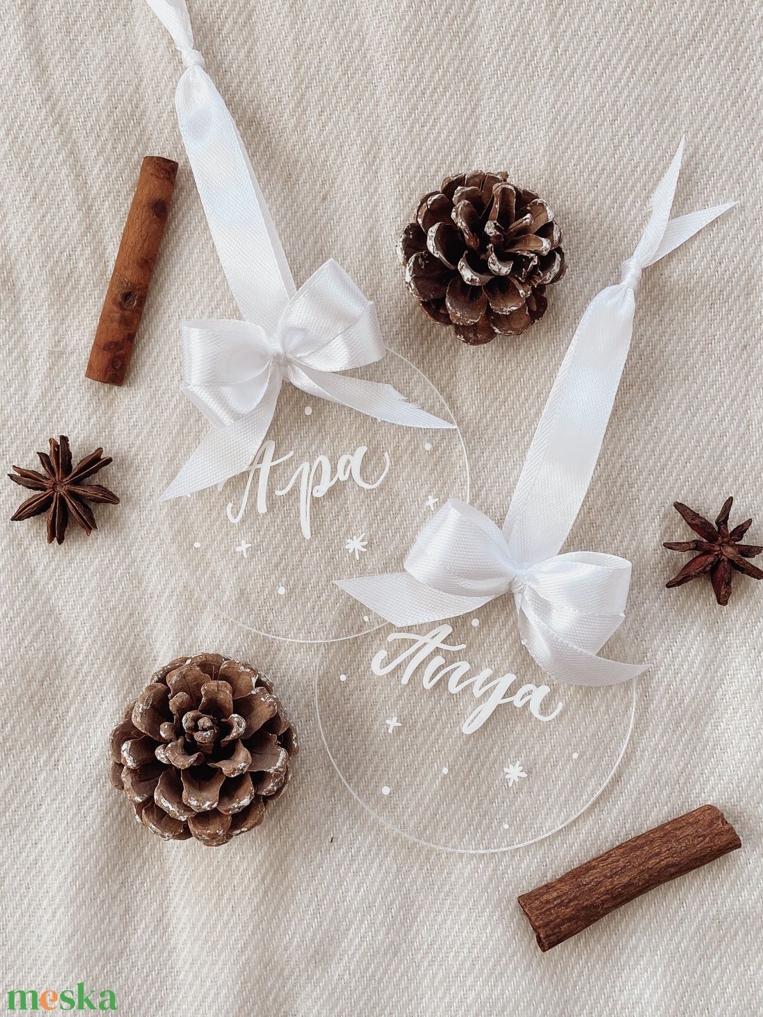 Kör plexi karácsonyfadísz  - karácsony - karácsonyi lakásdekoráció - karácsonyfadíszek - Meska.hu