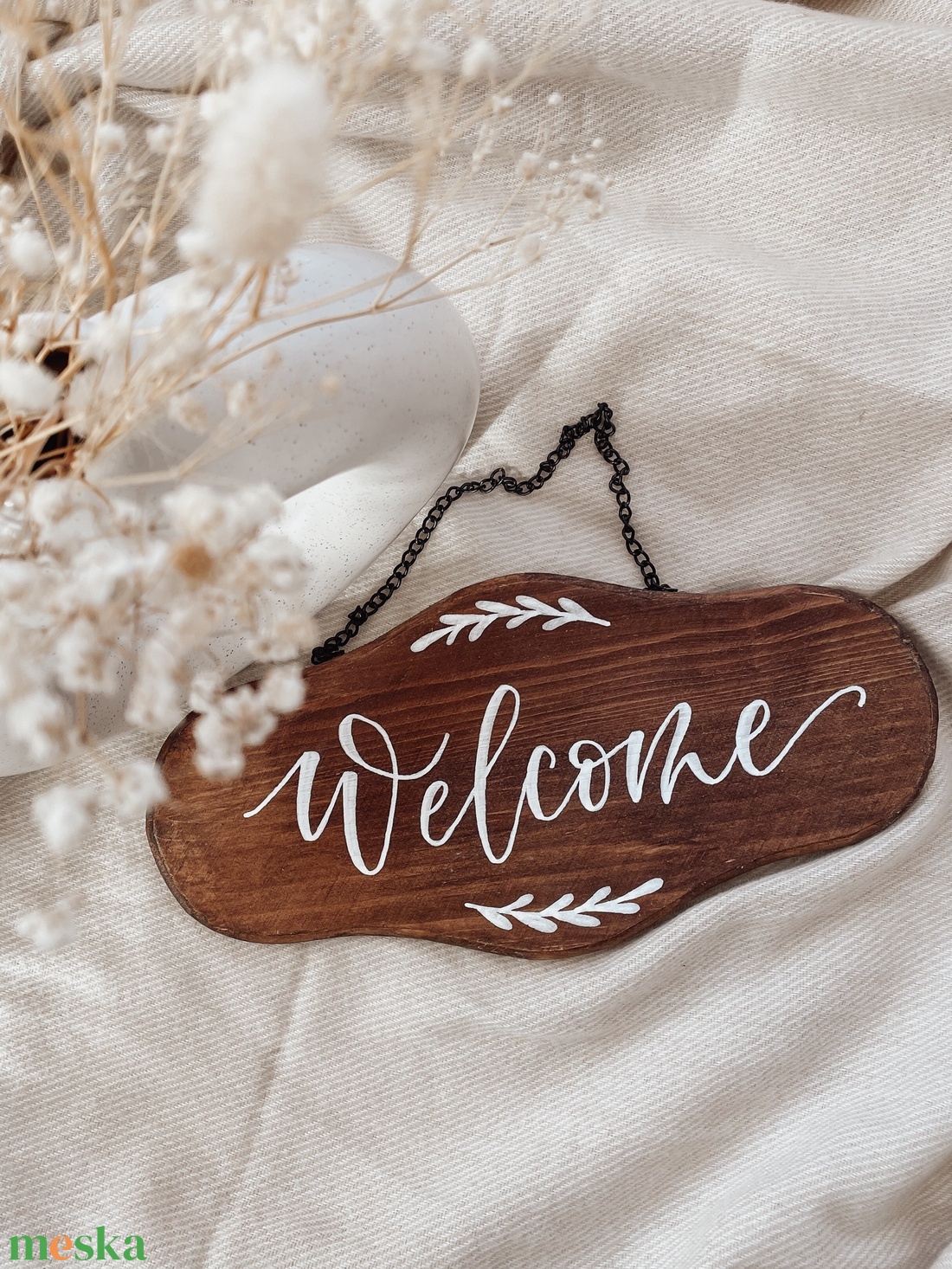 Welcome felirat - akasztós - otthon & életmód - dekoráció - ajtó- és ablak dekoráció - ajtótábla - Meska.hu