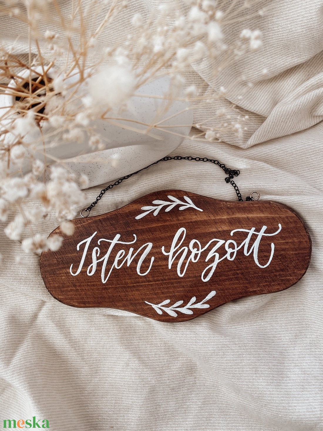 Isten hozott felirat - akasztós - otthon & életmód - dekoráció - ajtó- és ablak dekoráció - ajtótábla - Meska.hu
