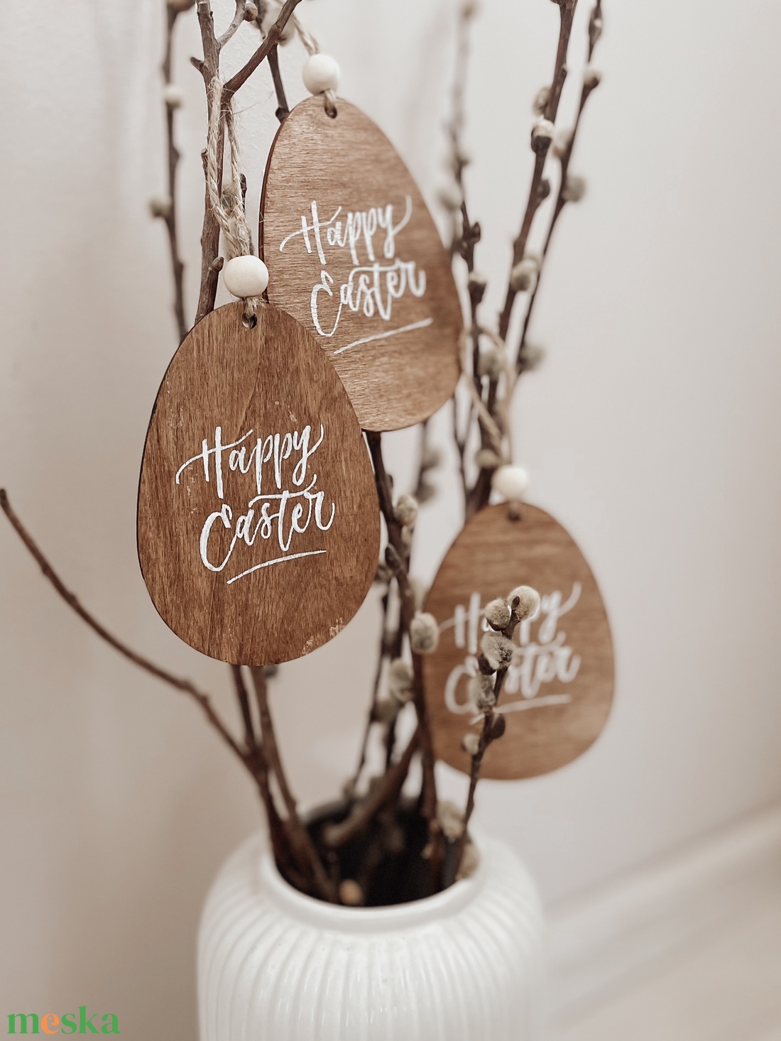 Húsvéti feliratok - tojás fatáblán - ünnepi díszek, dekorációk - húsvéti díszek és dekorációk - húsvéti tojásfadíszek - Meska.hu