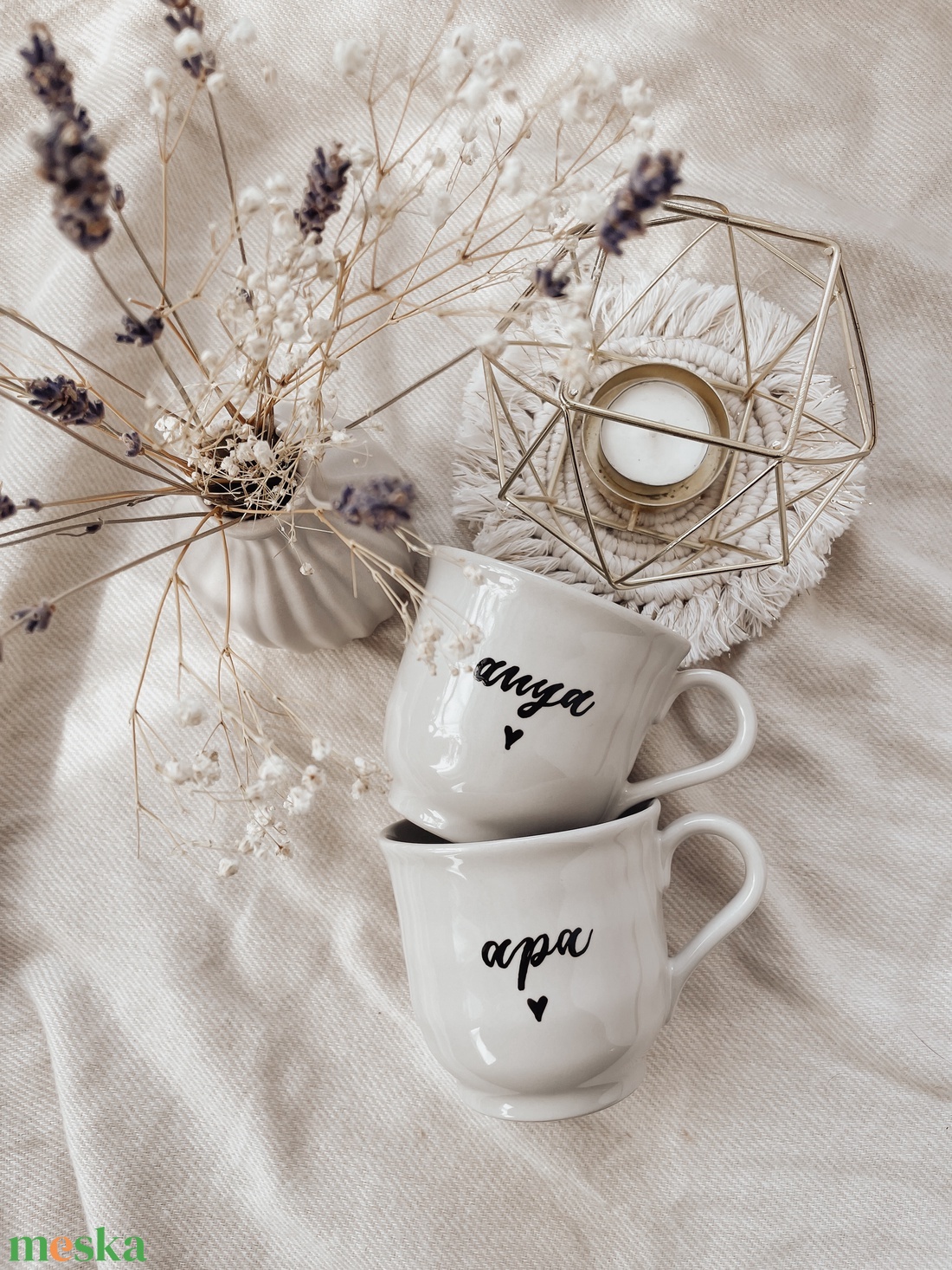 Egyedi feliratú kávés csésze - bézs, fényes - otthon & életmód - konyhafelszerelés, tálalás - tálalás - bögre & csésze - Meska.hu