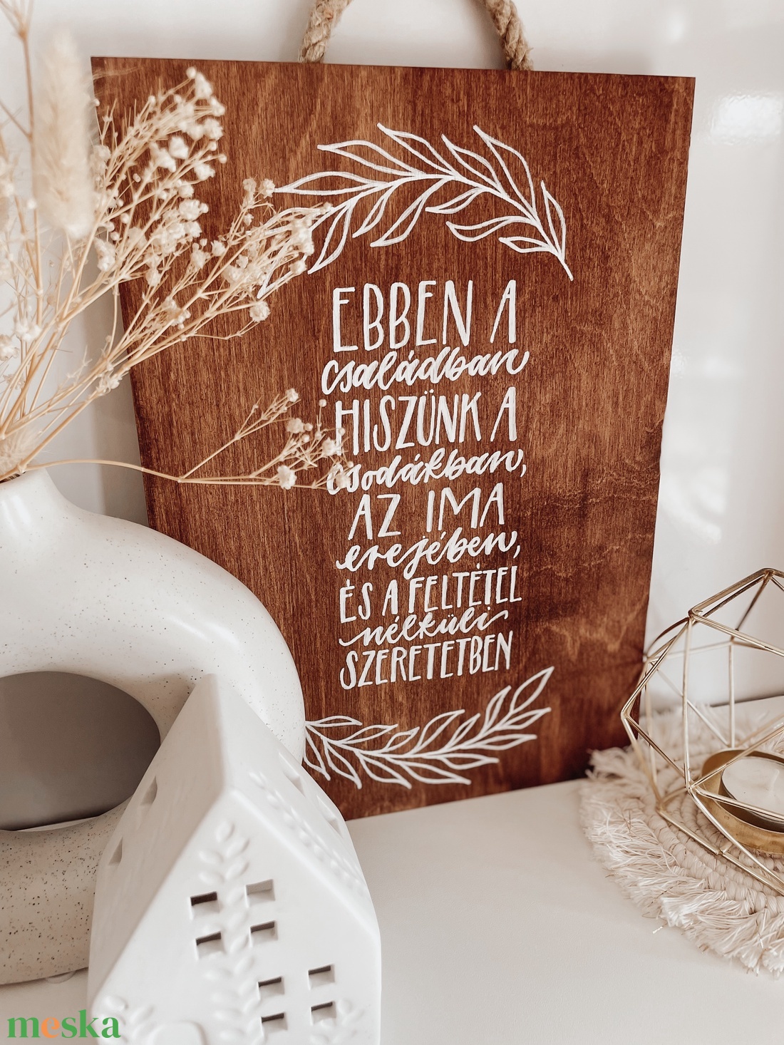 �Ebben a családban Fatábla - otthon & életmód - dekoráció - fali és függő dekoráció - falra akasztható dekor - Meska.hu