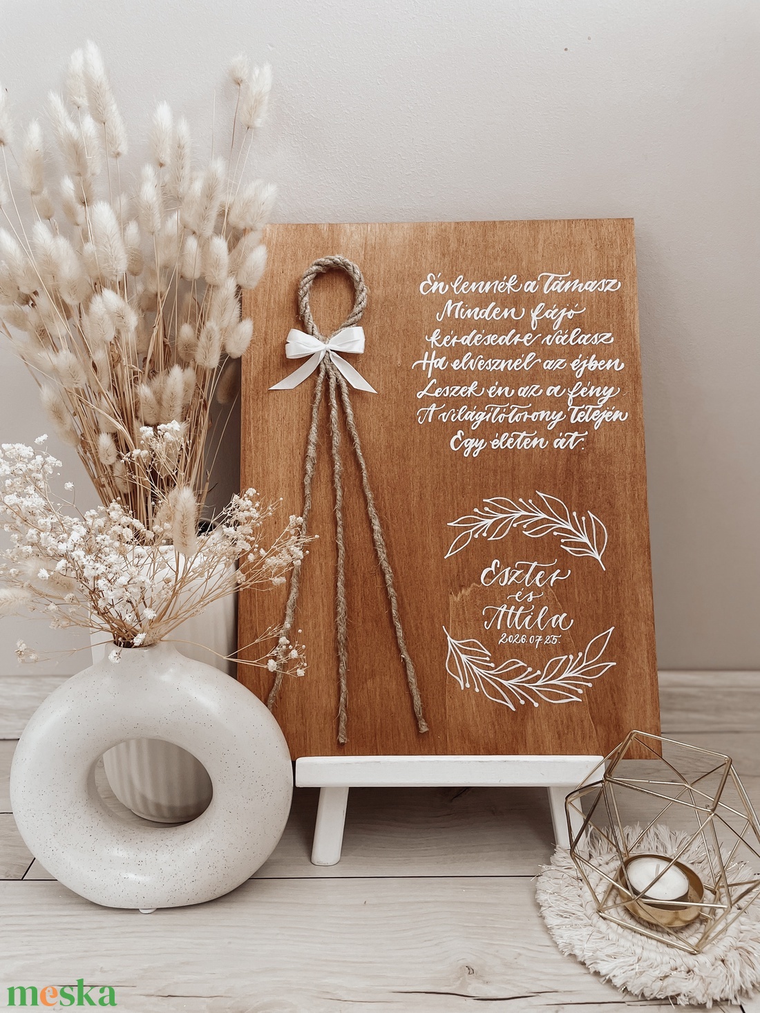 Esküvői kötélceremóniás tábla - esküvő - dekoráció - tábla & jelzés - Meska.hu