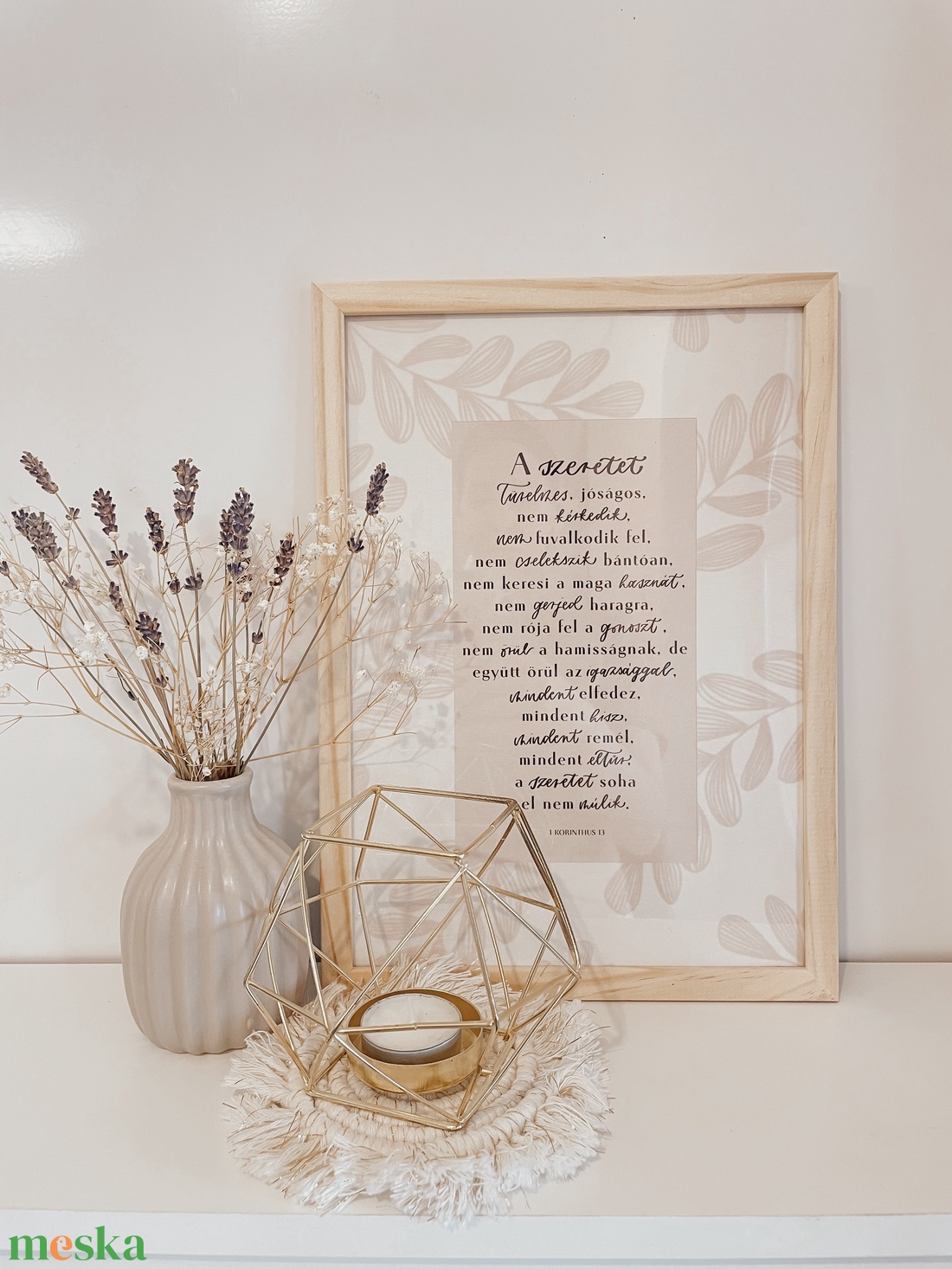 Nyomtatott igevers dekoráció képkeretben - otthon & életmód - dekoráció - fali és függő dekoráció - falra akasztható dekor - Meska.hu