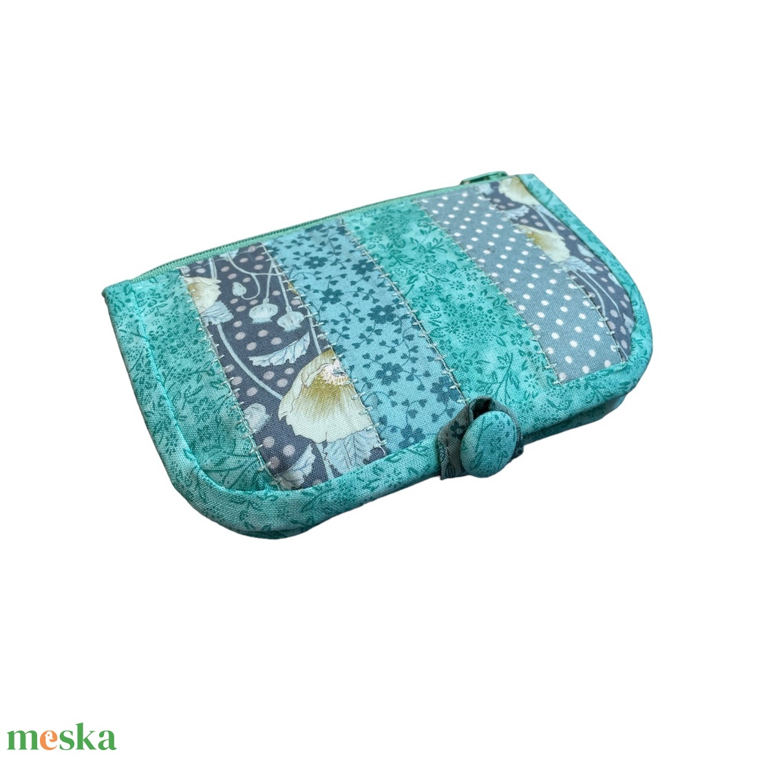 Türkiz patchwork mintás pénztárca - táska & tok - pénztárca & más tok - kártyatartó & irattartó - Meska.hu Türkiz patchwork mintás pénztárca - táska & tok - pénztárca & más tok - kártyatartó & irattartó - Meska.hu
