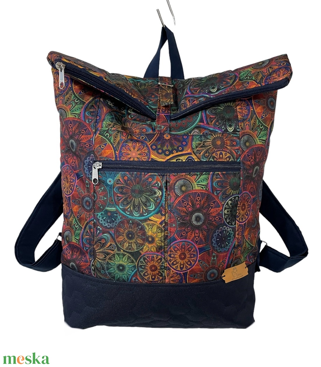 Mandala mintás vízhatlan hátizsák - táska & tok - laptoptáska, laptop hátizsák - Meska.hu