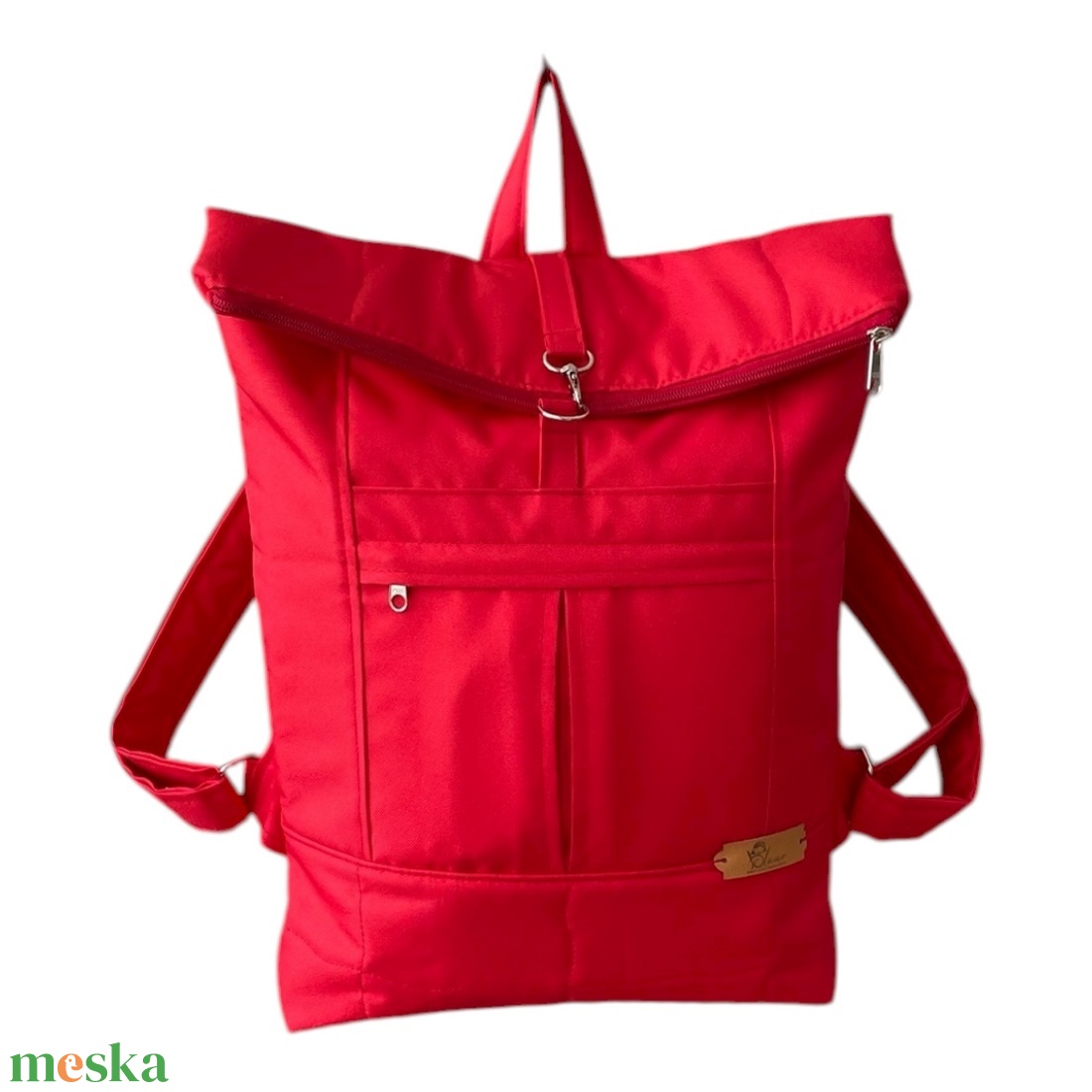 #HME3 Blaur piros vízhatlan rolltop hátizsák  - táska & tok - laptoptáska, laptop hátizsák - Meska.hu