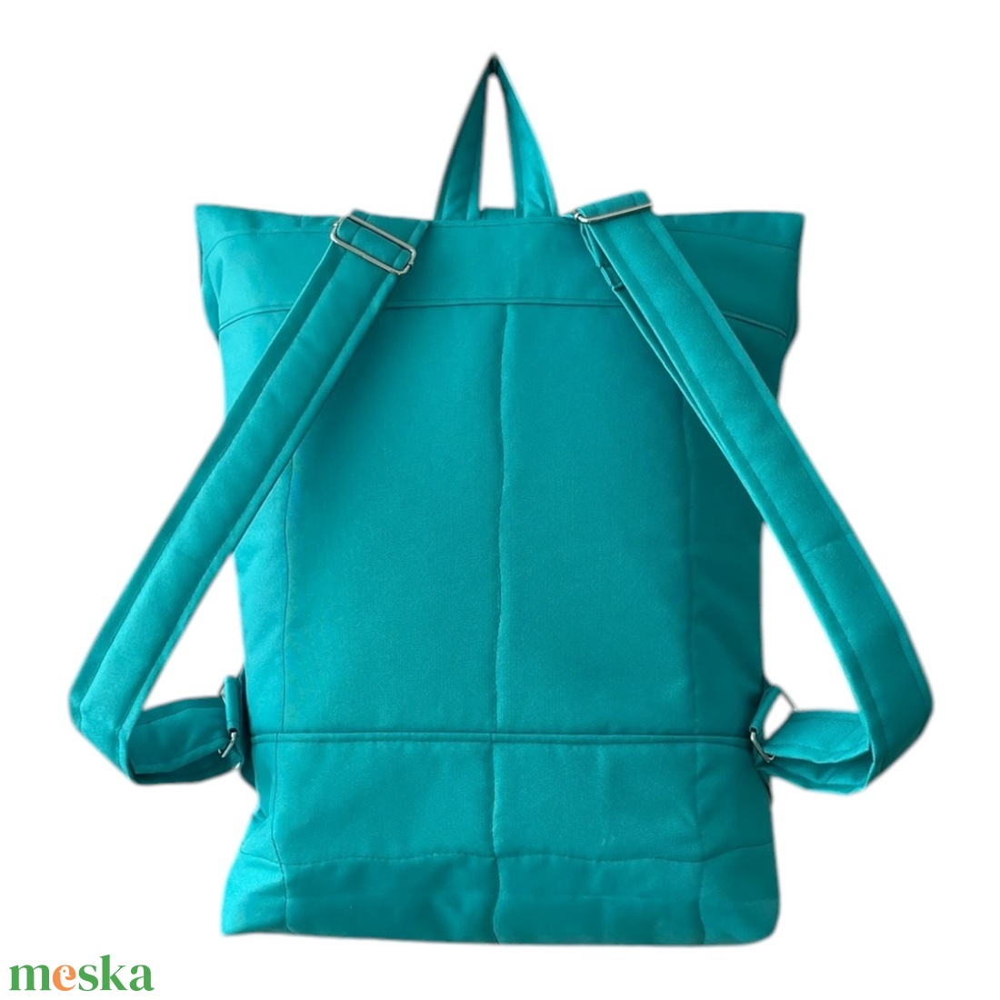 #HME11 Blaur türkiz  vízhatlan rolltop hátizsák  - táska & tok - laptoptáska, laptop hátizsák - Meska.hu