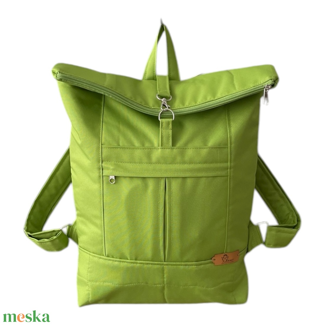 #HME13 Blaur kivi zöld  vízhatlan rolltop hátizsák  - táska & tok - laptoptáska, laptop hátizsák - Meska.hu