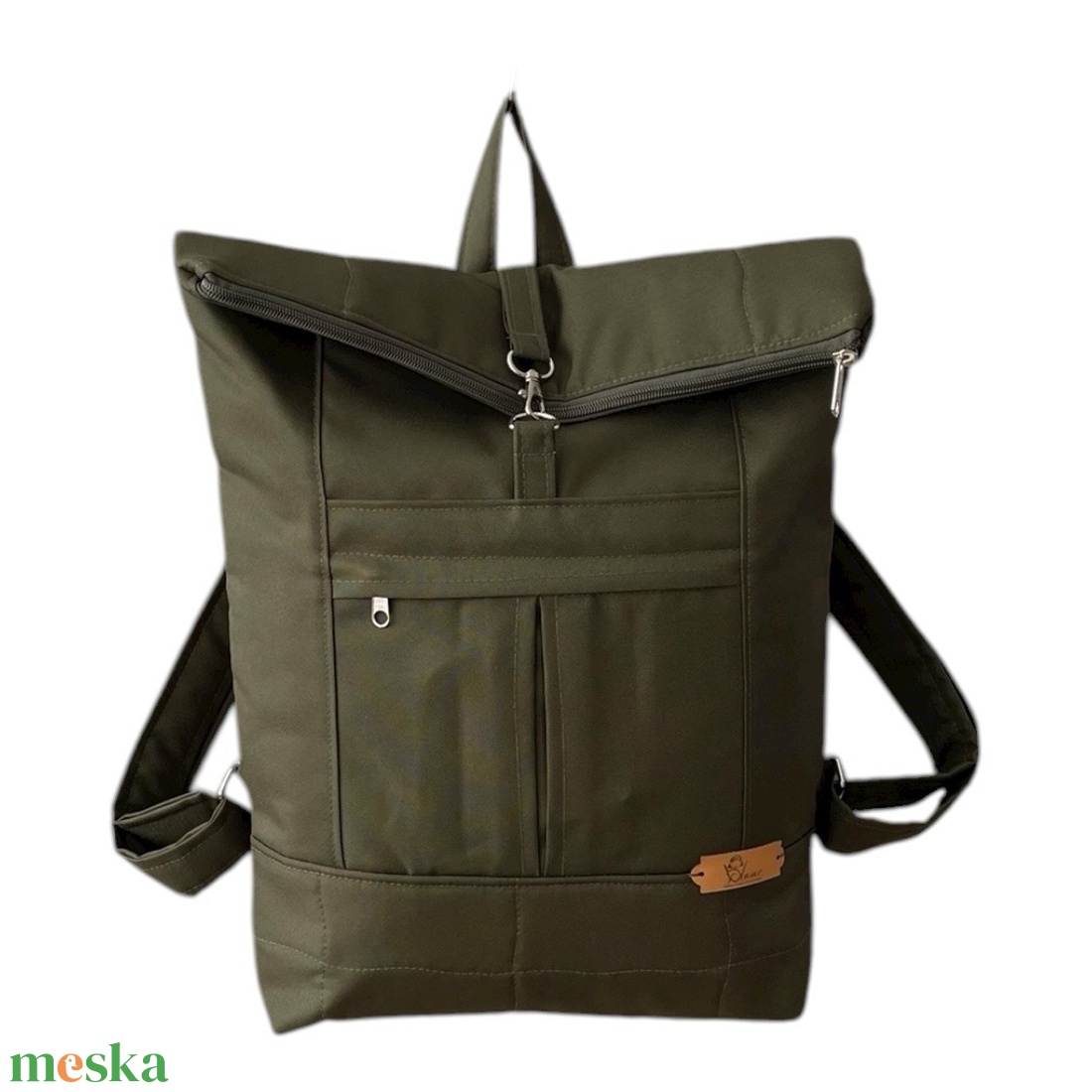 #HME14 Blaur zöld  vízhatlan rolltop hátizsák  - táska & tok - laptoptáska, laptop hátizsák - Meska.hu