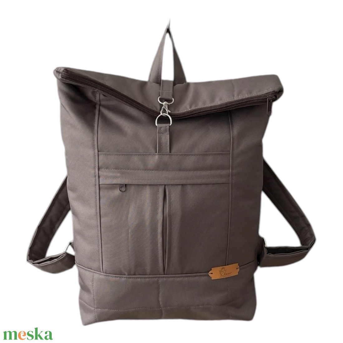 #HME17 Blaur szürkés barna vízhatlan rolltop hátizsák  - táska & tok - laptoptáska, laptop hátizsák - Meska.hu