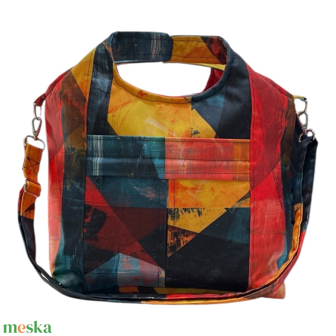 TM1 Blaur - Színes piros kék sárga színű válltáska / kézitáska #TG2 - táska & tok - kézitáska & válltáska - válltáska - Meska.hu