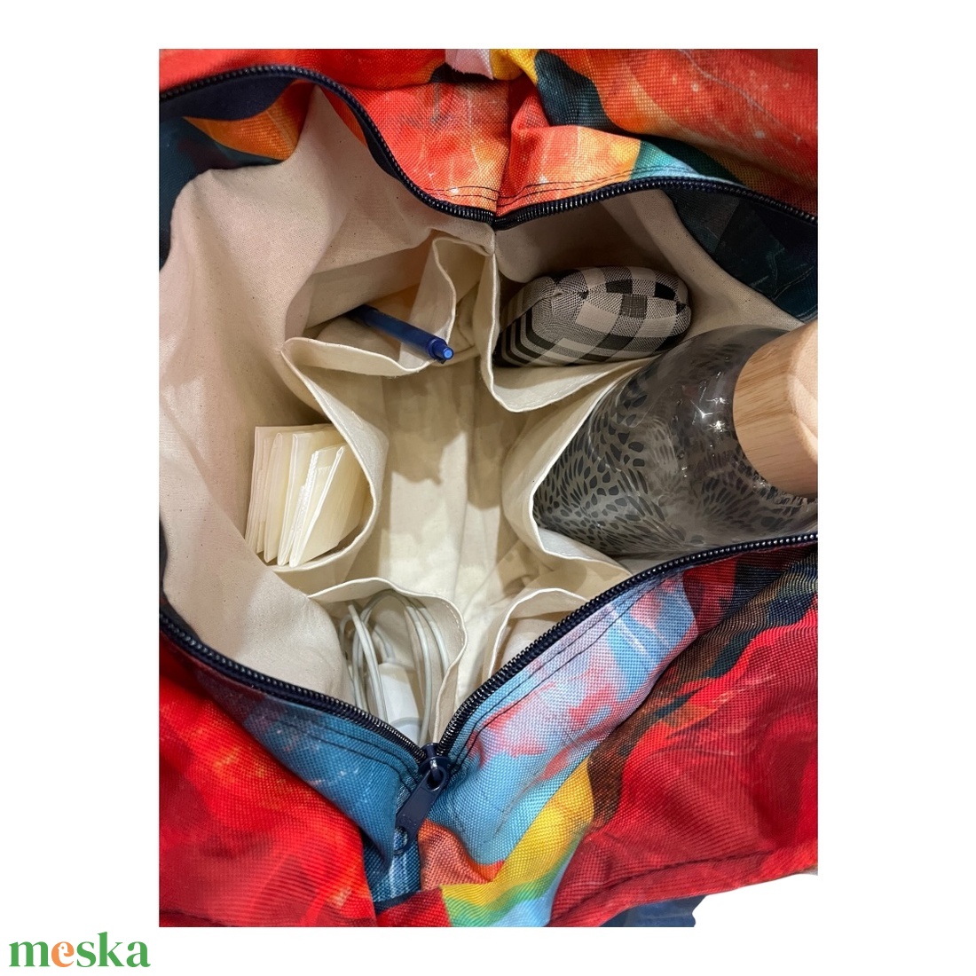 TM1 Blaur - Színes piros kék sárga színű válltáska / kézitáska #TG2 - táska & tok - kézitáska & válltáska - válltáska - Meska.hu