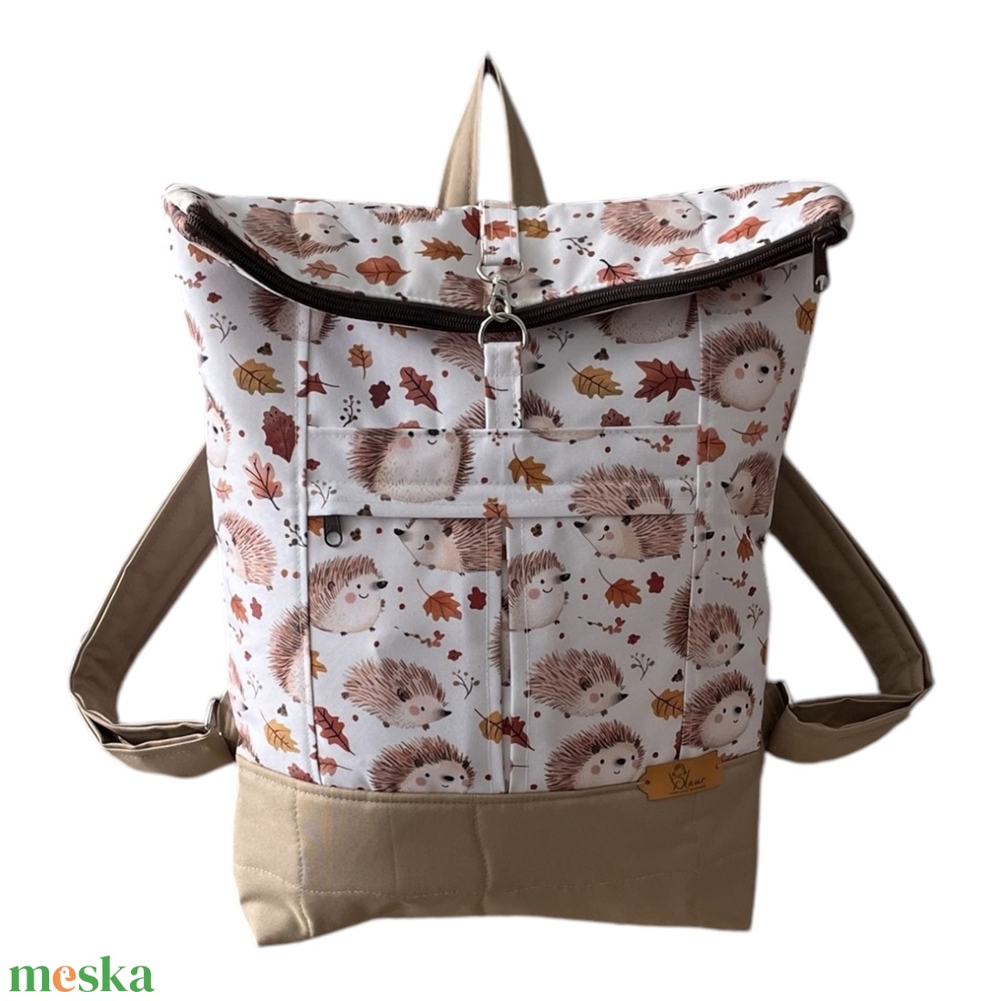 #HMA10 Blaur süni mintás vízhatlan rolltop hátizsák  - táska & tok - laptoptáska, laptop hátizsák - Meska.hu