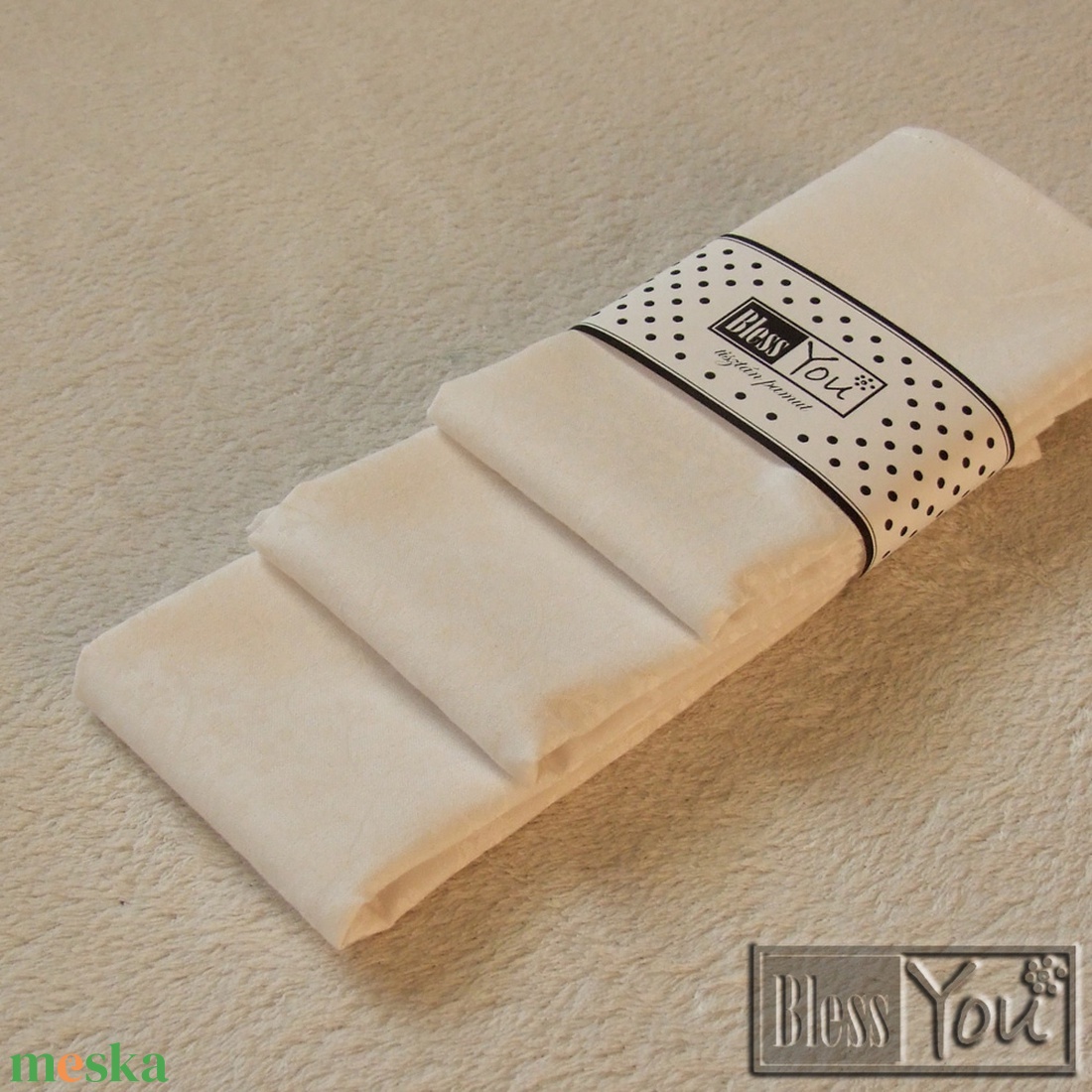 Névre szóló zsebkendő hímzés -  - Meska.hu