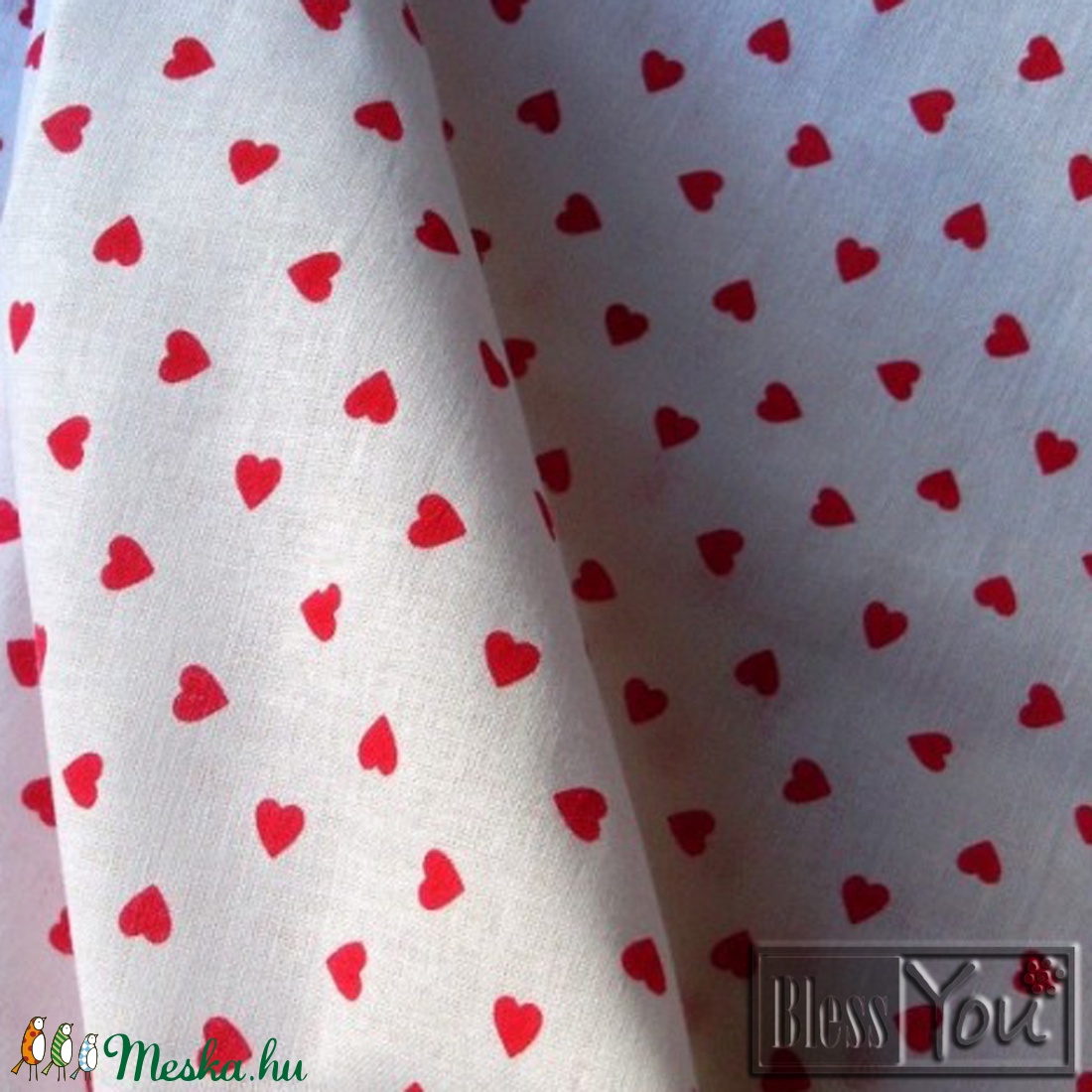 Megérkeztem! Babaköszöntő ajándék kislányoknak, piros pöttyös kendő, szívekkel -  - Meska.hu