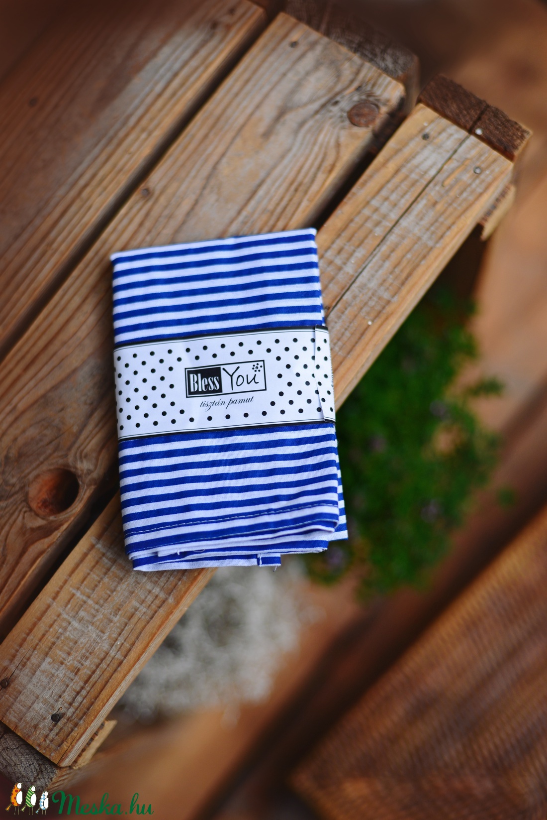 Tengerész csíkos textil szalvéta - 2 db - otthon & életmód - konyhafelszerelés, tálalás - Meska.hu