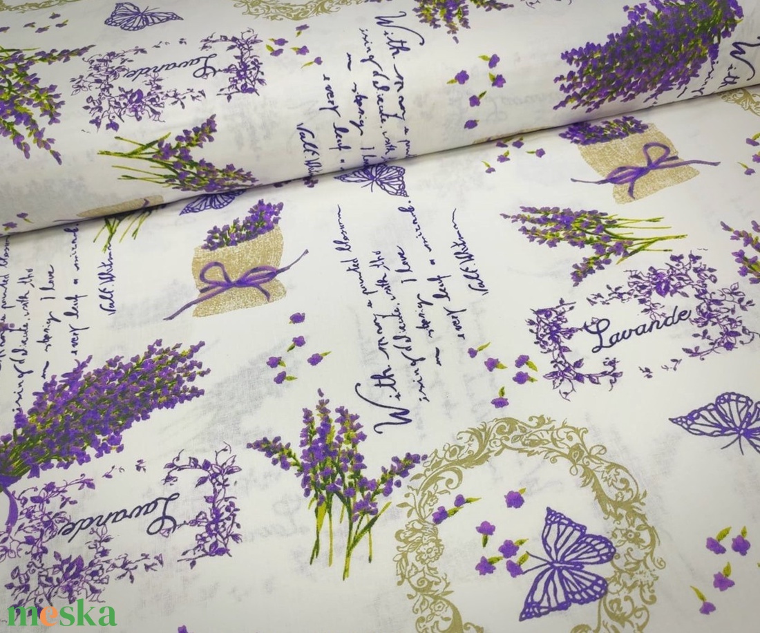 Pillangós levendulás textil szalvéta - 2 db - otthon & életmód - konyhafelszerelés, tálalás - Meska.hu