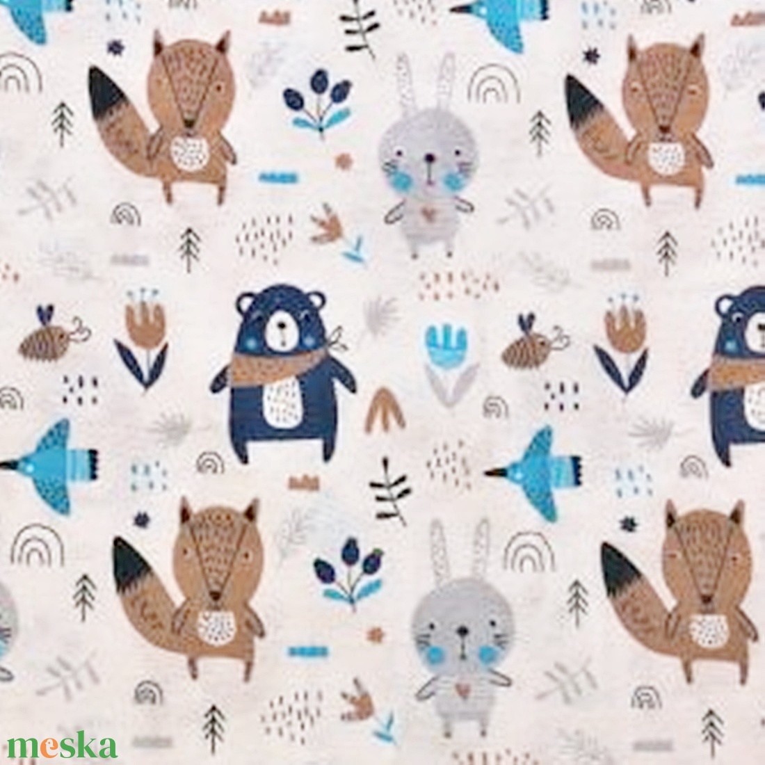 Rókás gyerek textilzsebkendő macival, sünivel és más erdei állatokkal, óvodába és iskolába - játék & sport - ovis felszerelés - egyéb ovis kiegészítő - Meska.hu