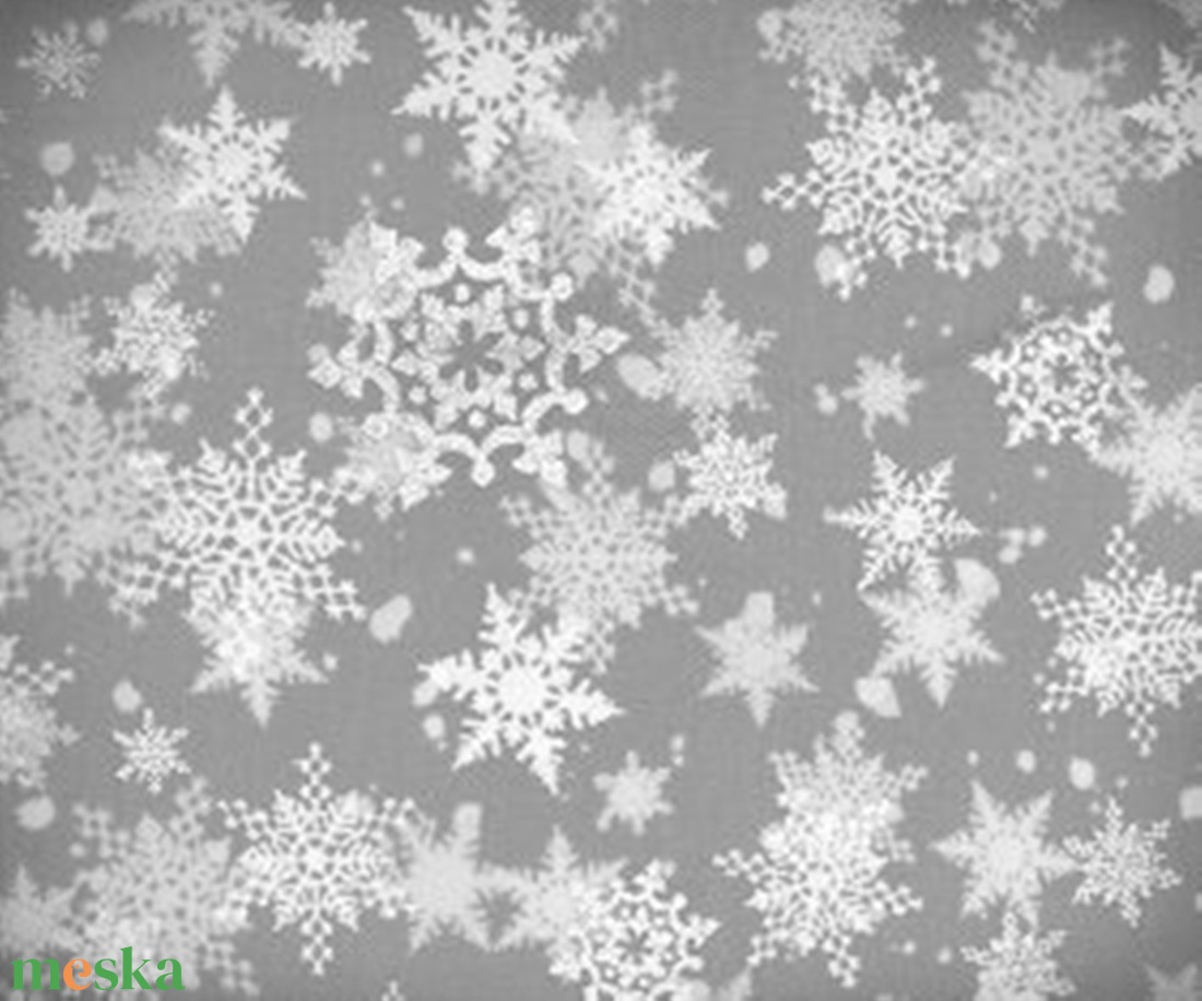 Ezüst hópelyhes elegáns szájmaszk - hópehely minta - ruha & divat - maszk, arcmaszk - női - Meska.hu