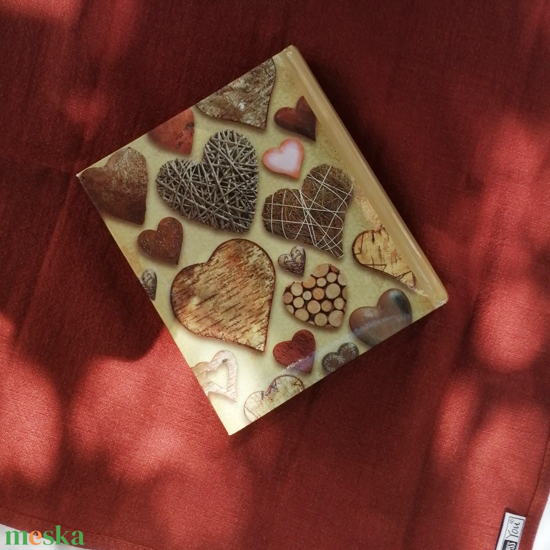 Lenvászon Furoshiki kendő, csomagolópapír helyett - 2 az 1-ben - otthon & életmód - papír, írószer - ajándékozás kellékei - ajándékzsák, csomagolás - Meska.hu