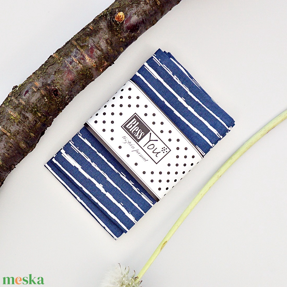 Dusty green csíkos Öko-tex pamut jersey, zöld - kellékek & szerszámok - méteráru - pamut - Meska.hu