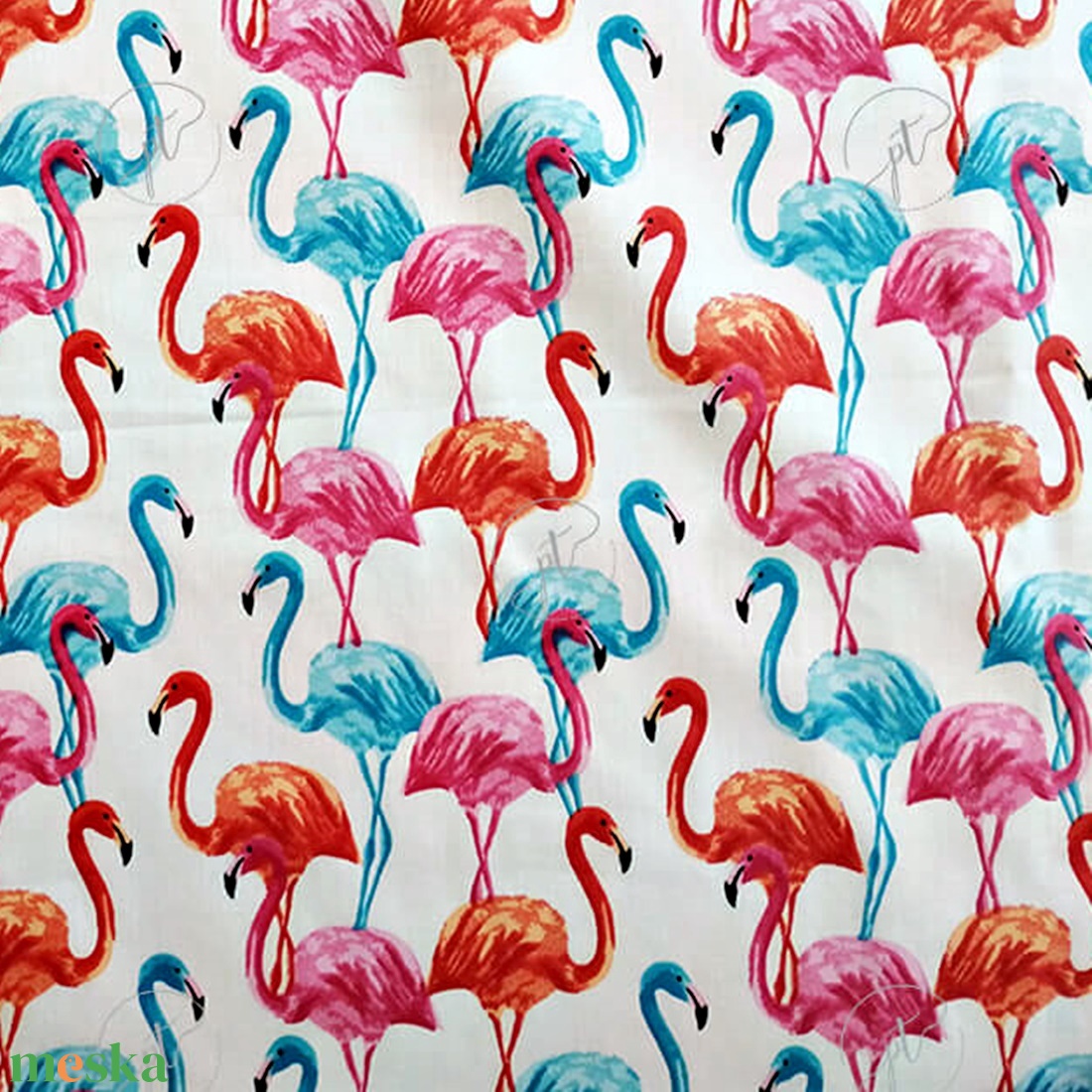 Flamingós újraszalvéta, türkiz és pink - fekete élelmiszerbarát PUL béléssel - otthon & életmód - konyhafelszerelés, tálalás - konyhai textil - szalvéta - Meska.hu