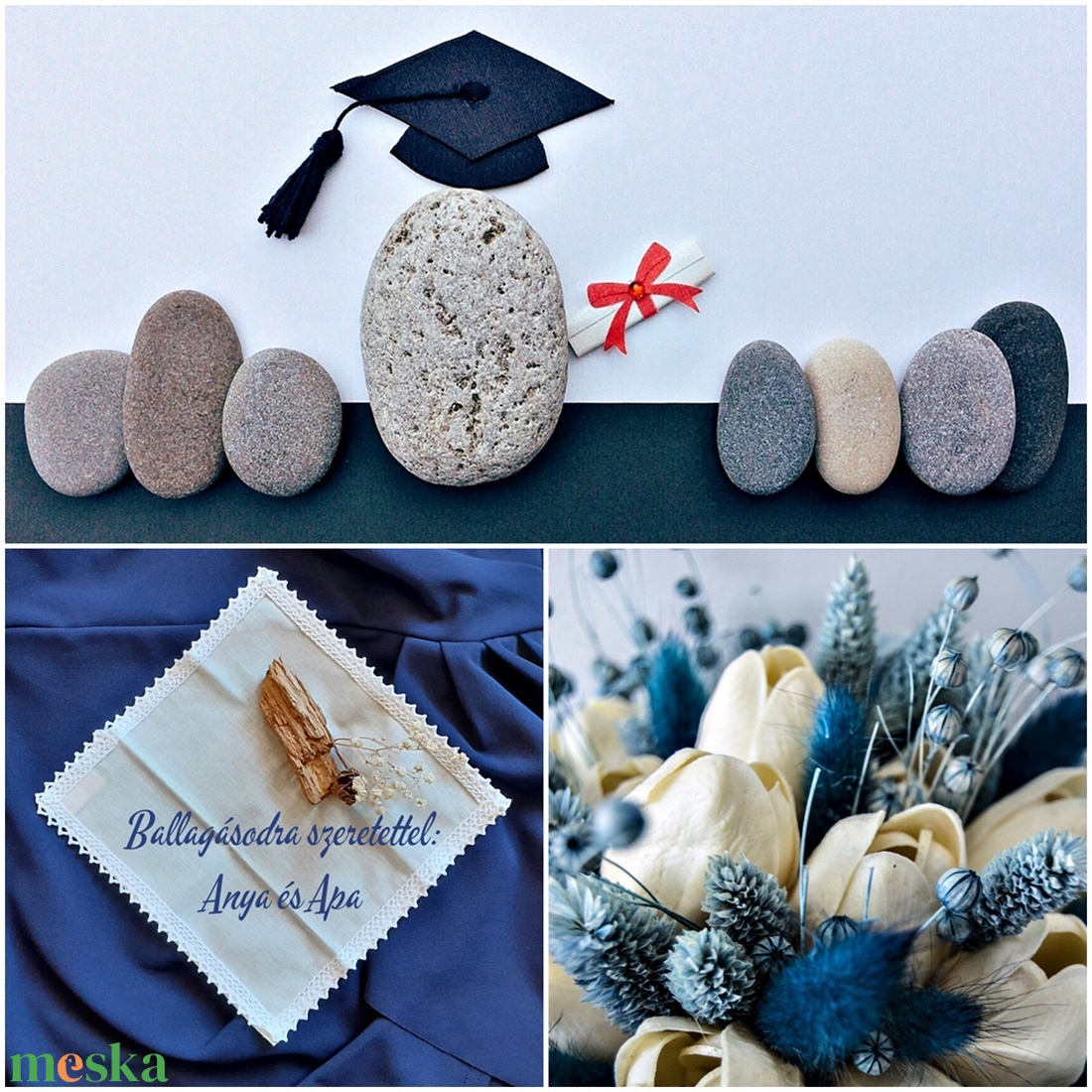Ballagási ajándék - hímzett zsebkendő névre szóló felirattal, csipkével is kérhető, ballagásra - esküvő - emlék & ajándék - köszönőajándék - Meska.hu