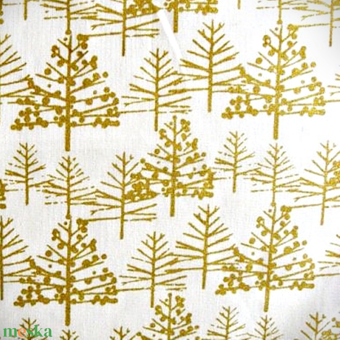 Karácsonyi szalvéta - arany karácsonyfa, pamut - 33 cm, 2 db / pár - otthon & életmód - konyhafelszerelés, tálalás - konyhai textil - szalvéta - Meska.hu