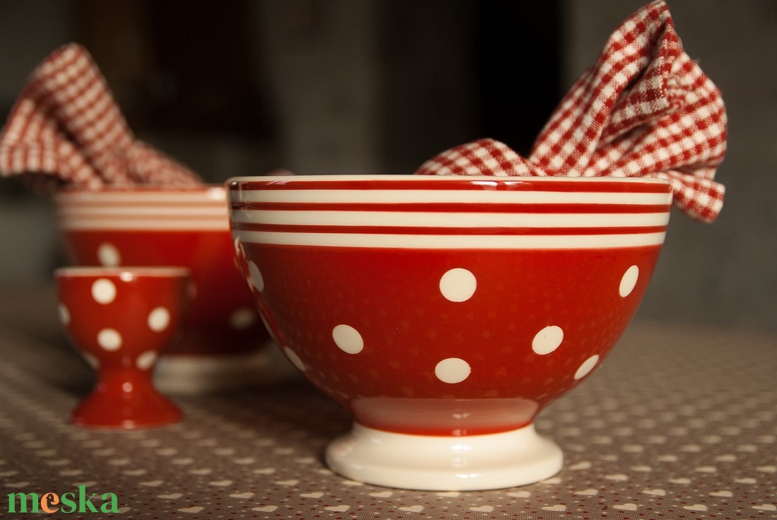 Piros kockás szalvéta, pamut - 33 cm, 2 db / pár - otthon & életmód - konyhafelszerelés, tálalás - konyhai textil - szalvéta - Meska.hu